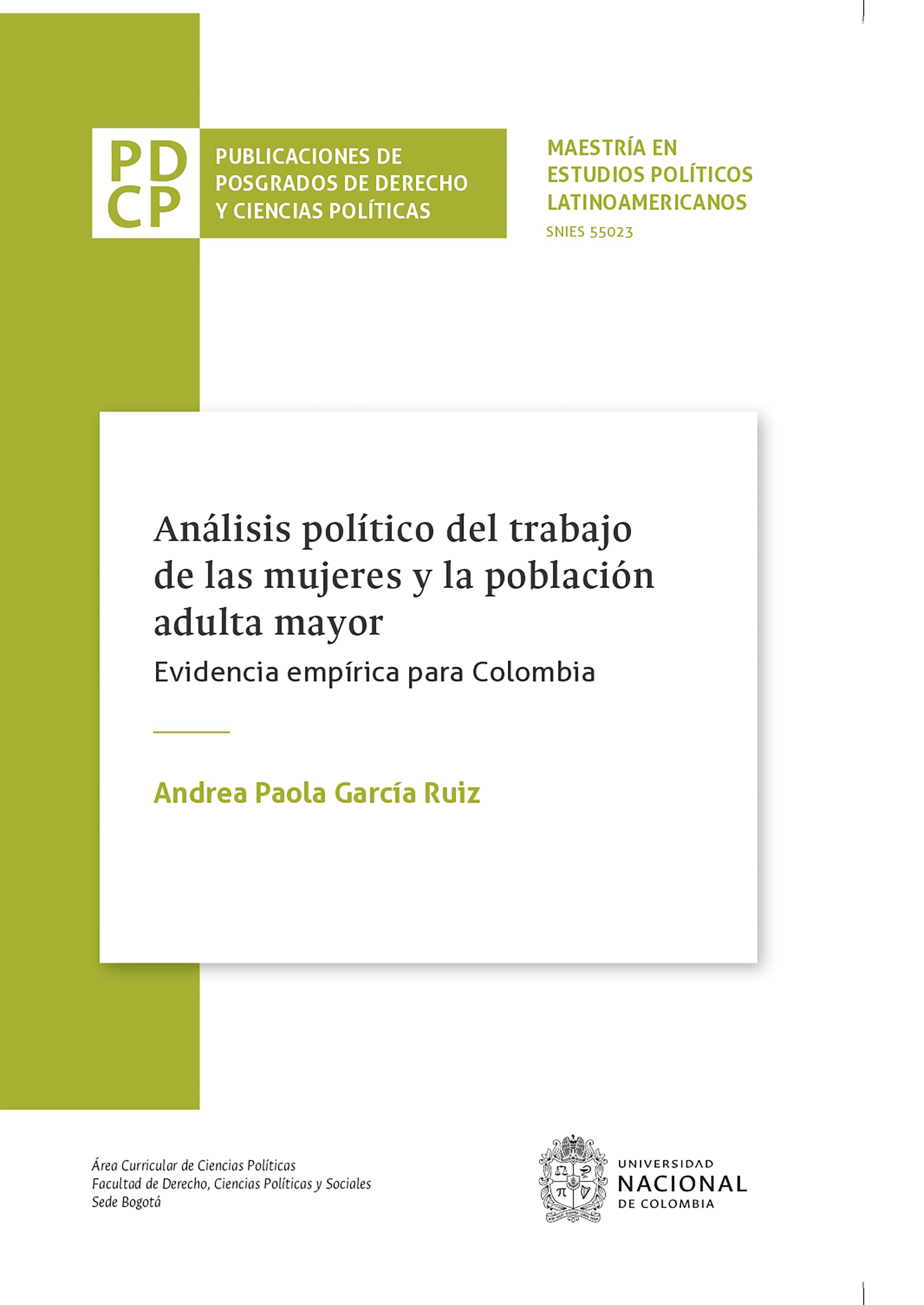 Обложка книги «Análisis político del trabajo de las mujeres y la población adulta mayor»