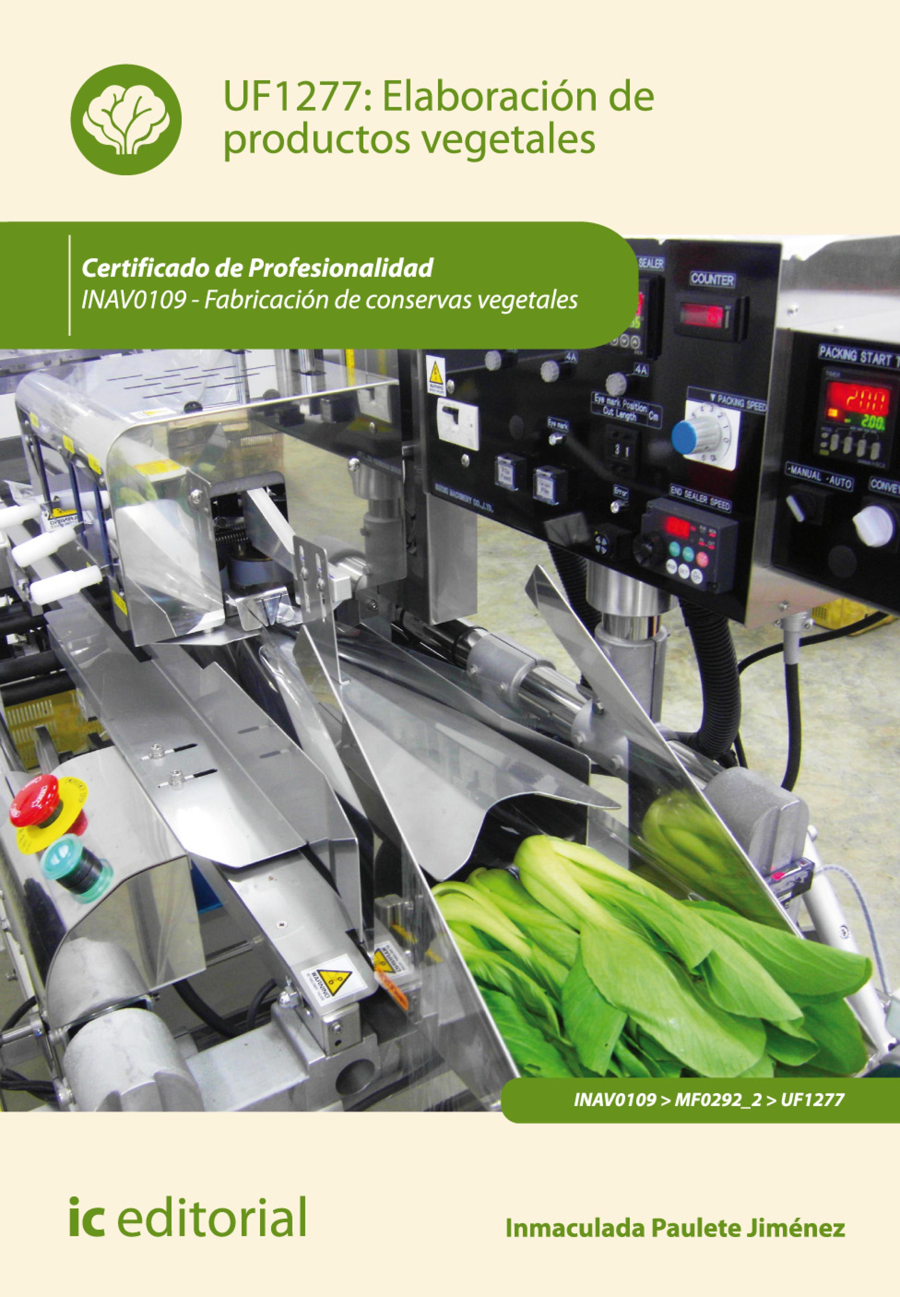 Обложка книги «Elaboración de productos vegetales. INAV0109»