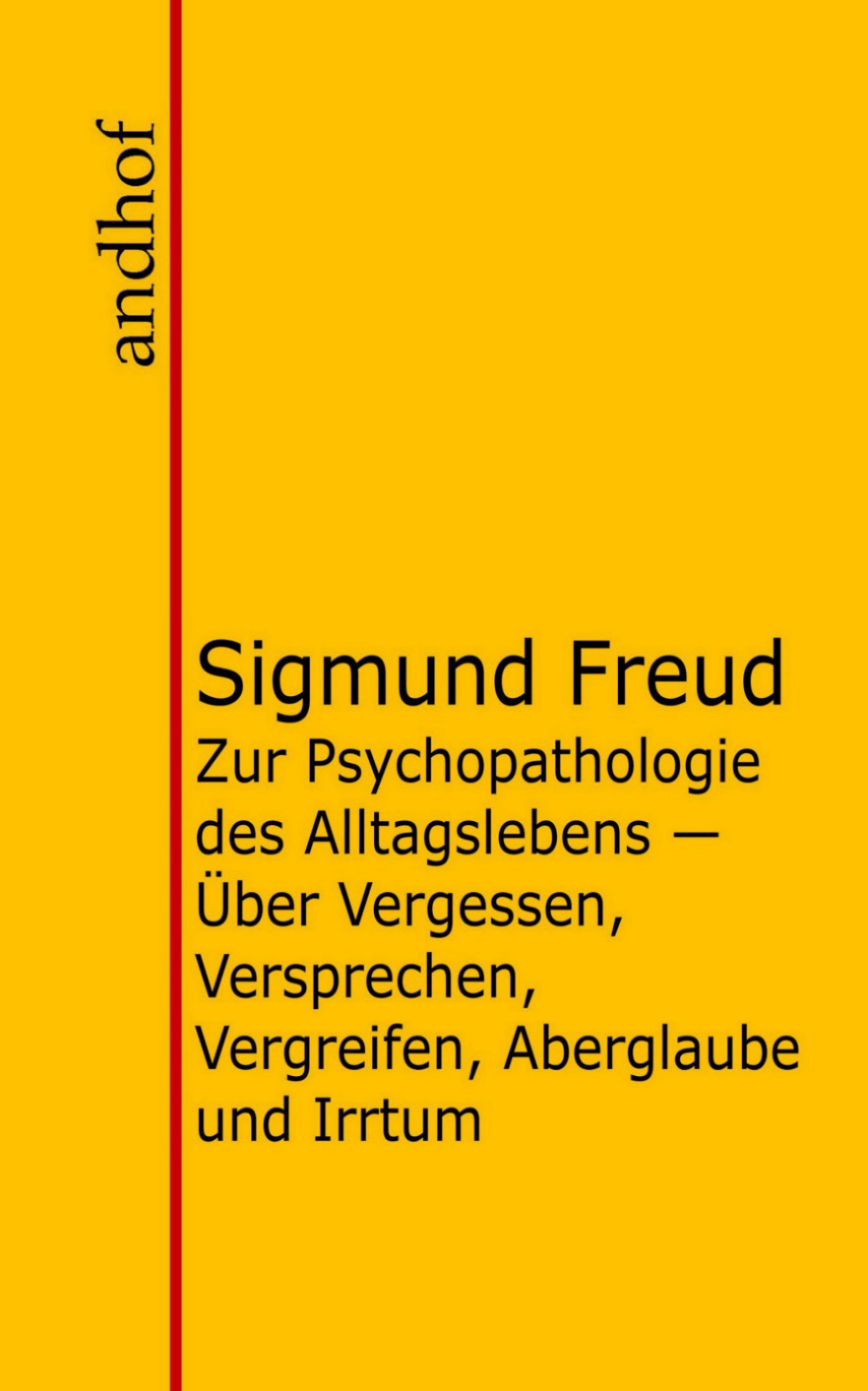 Обложка книги «Zur Psychopathologie des Alltagslebens»