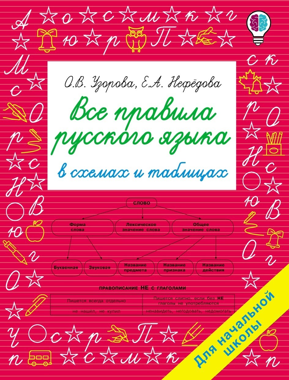 Обложка книги «Все правила русского языка в схемах и таблицах. Для начальной школы»