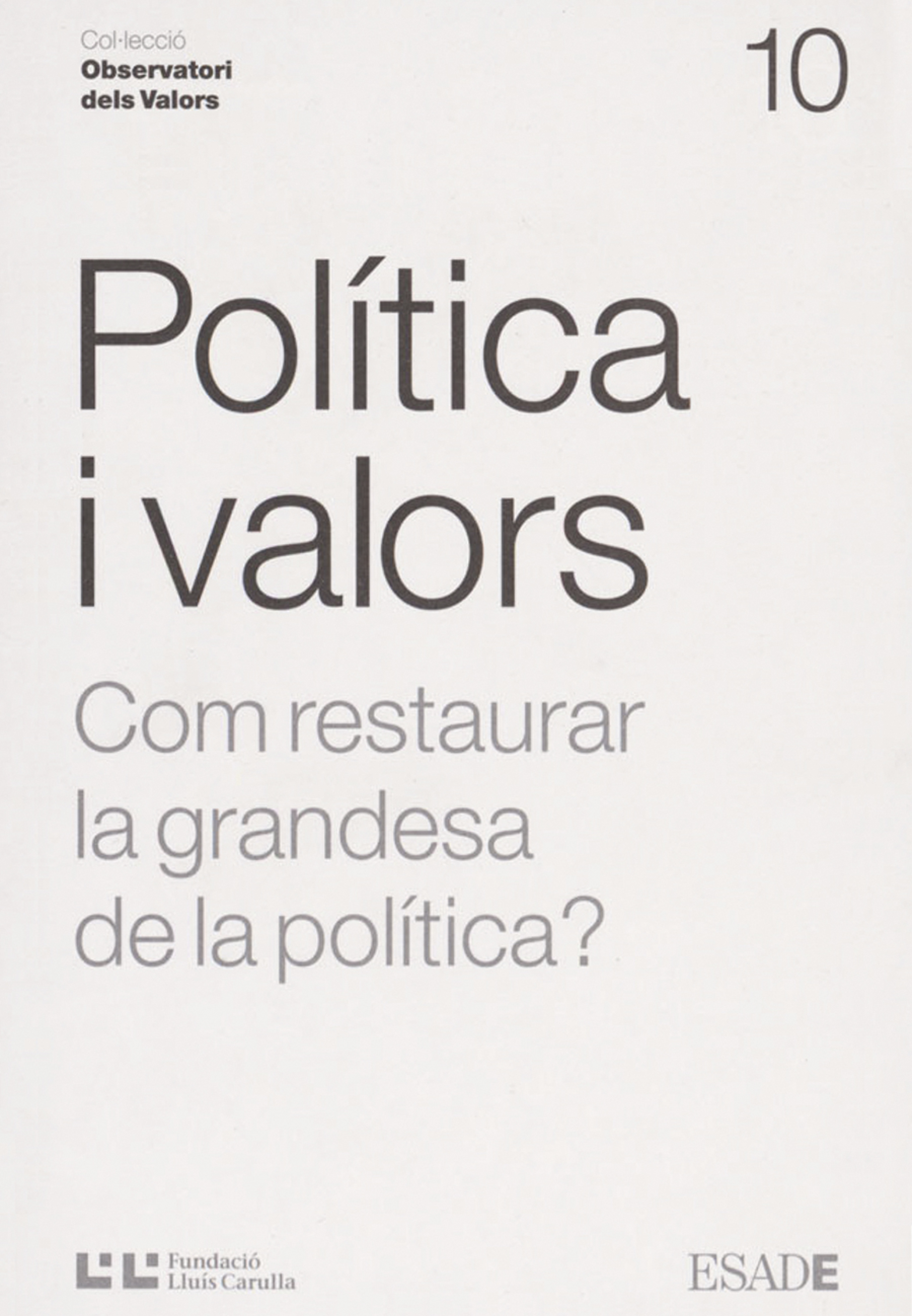 Обложка книги «Política i valors»