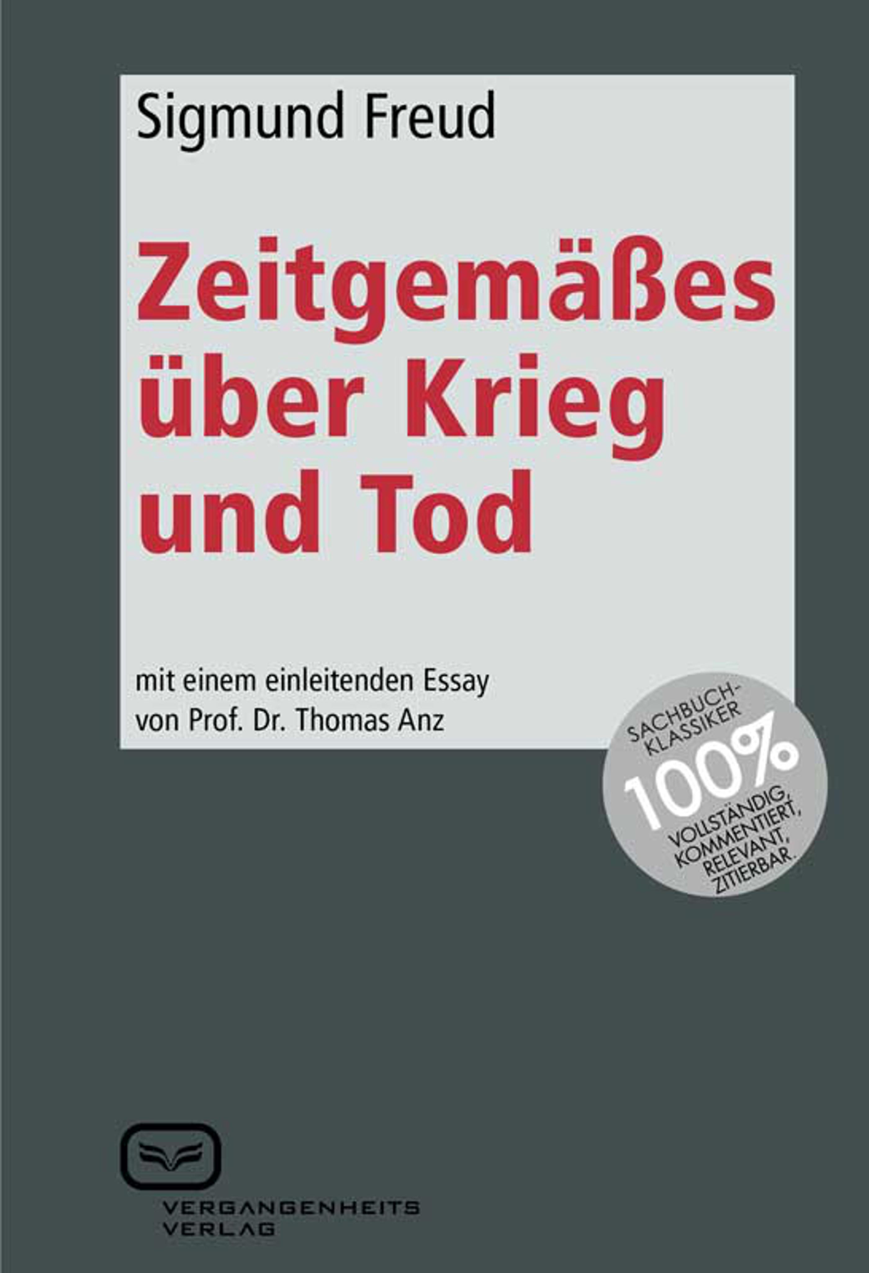 Обложка книги «Zeitgemäßes über Krieg und Tod»