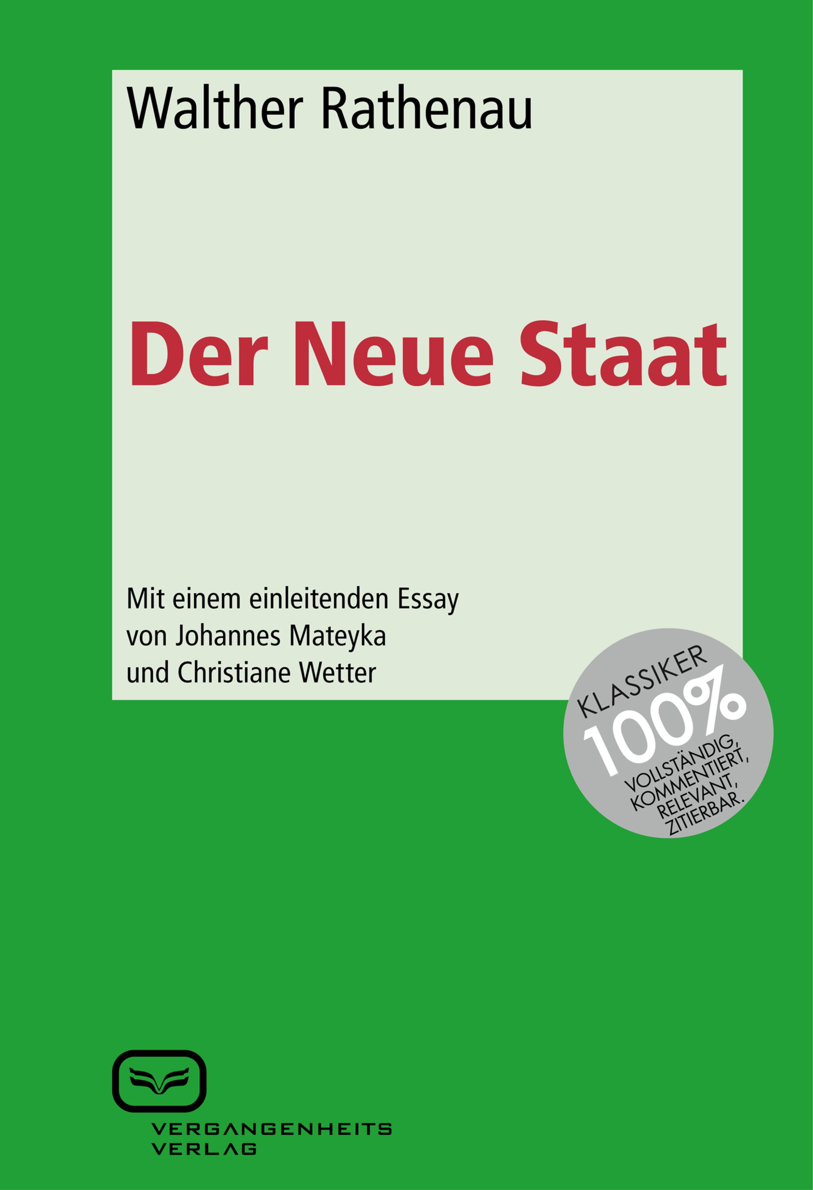 Обложка книги «Der neue Staat»