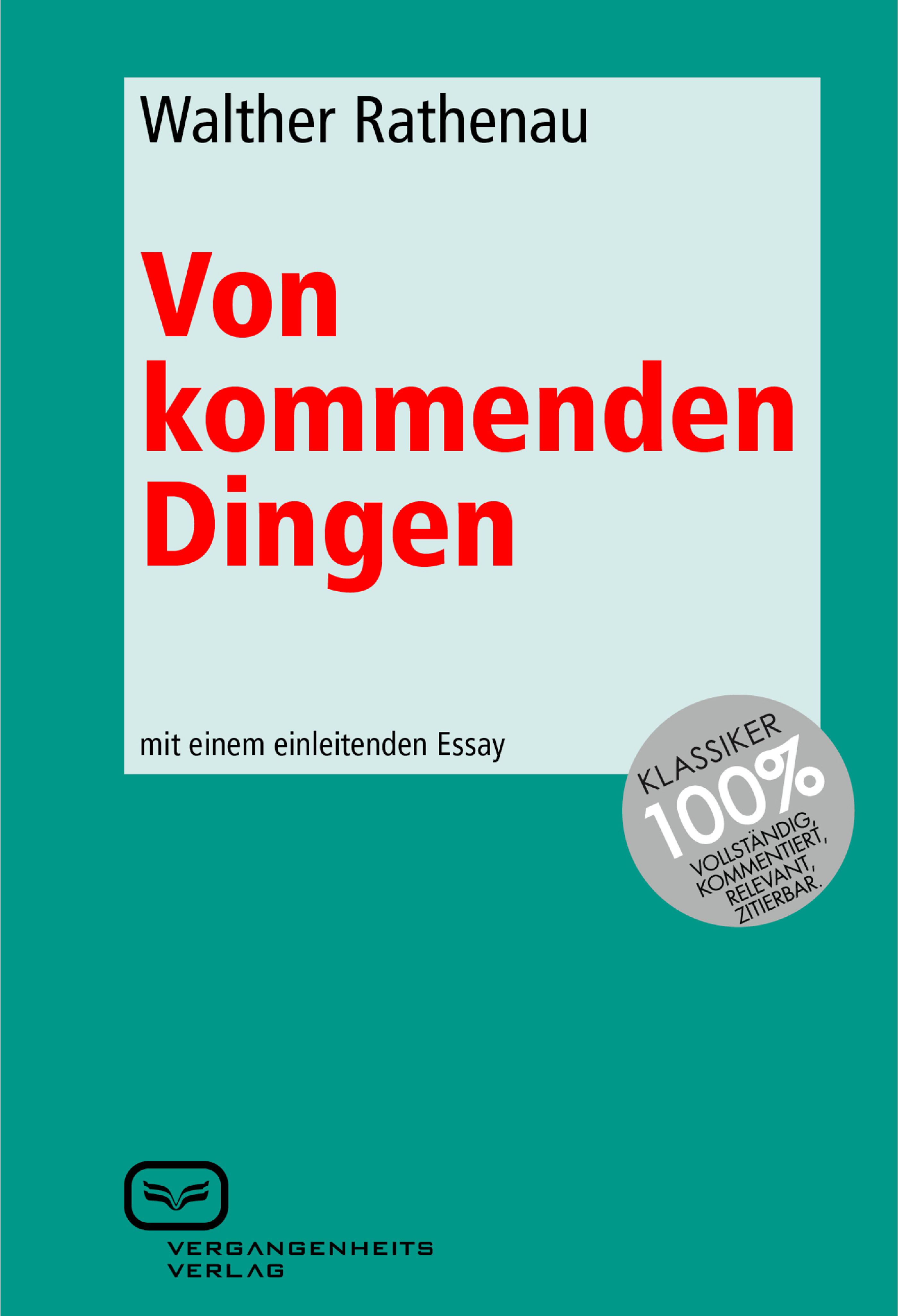 Обложка книги «Von kommenden Dingen»