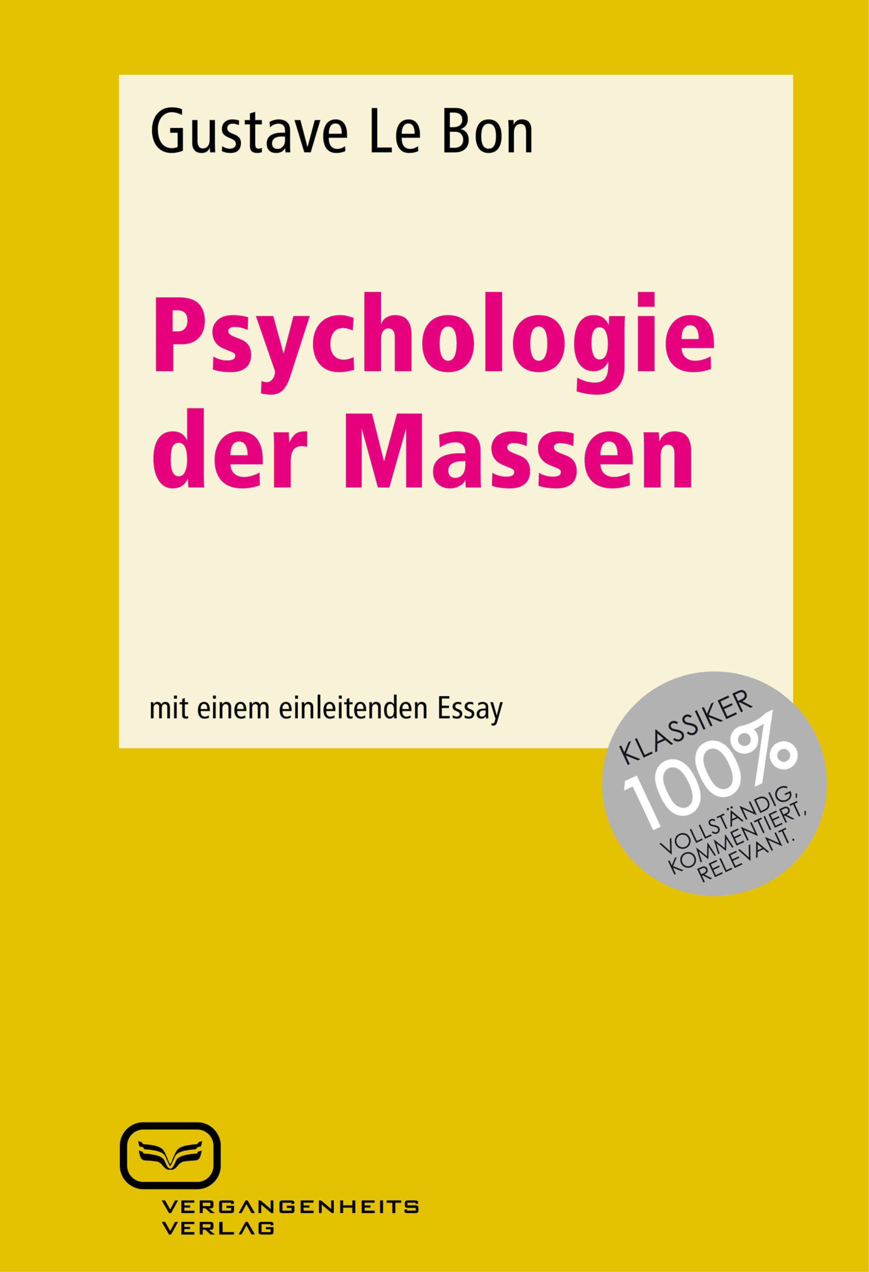 Обложка книги «Psychologie der Massen»