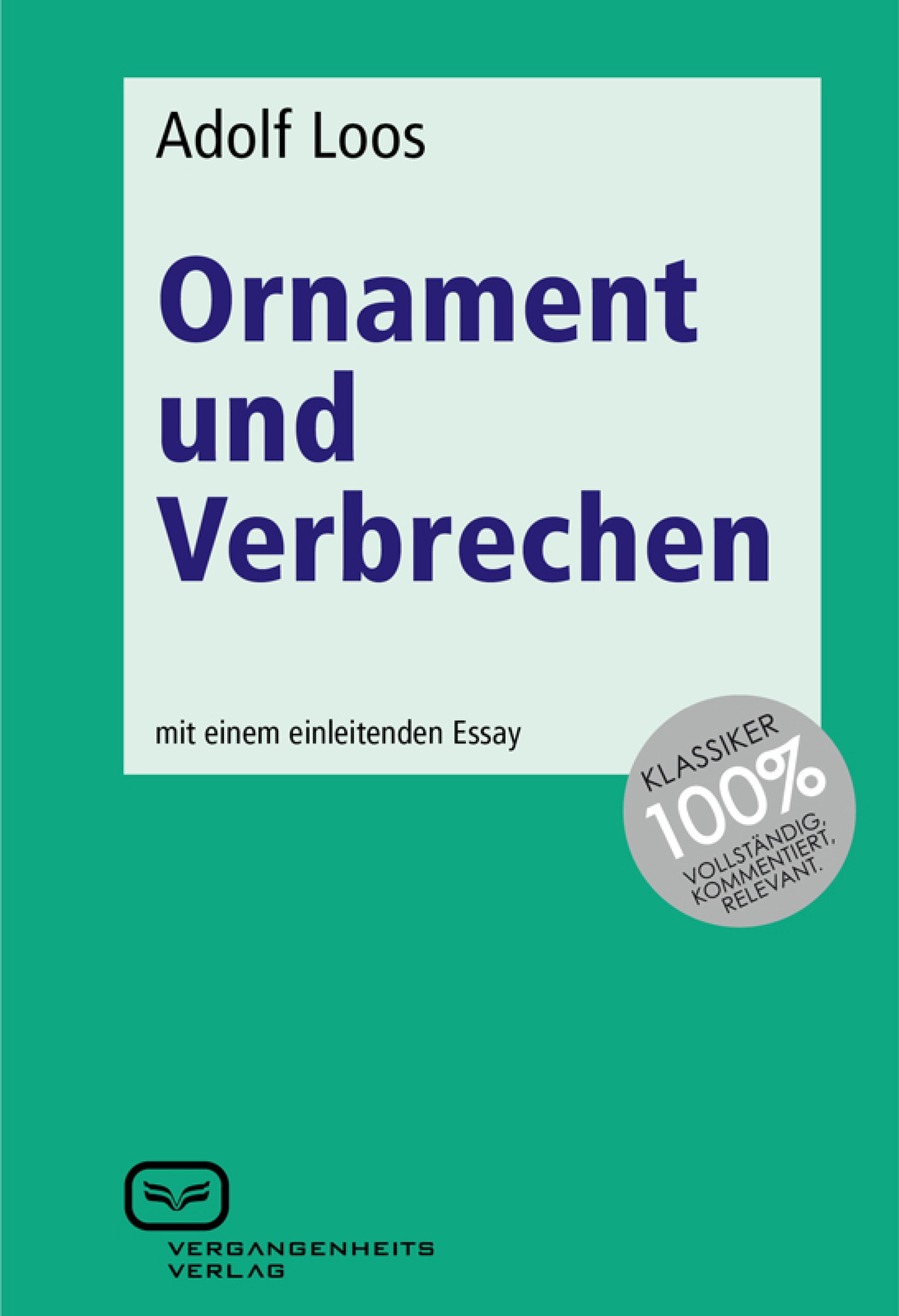 Обложка книги «Ornament und Verbrechen»
