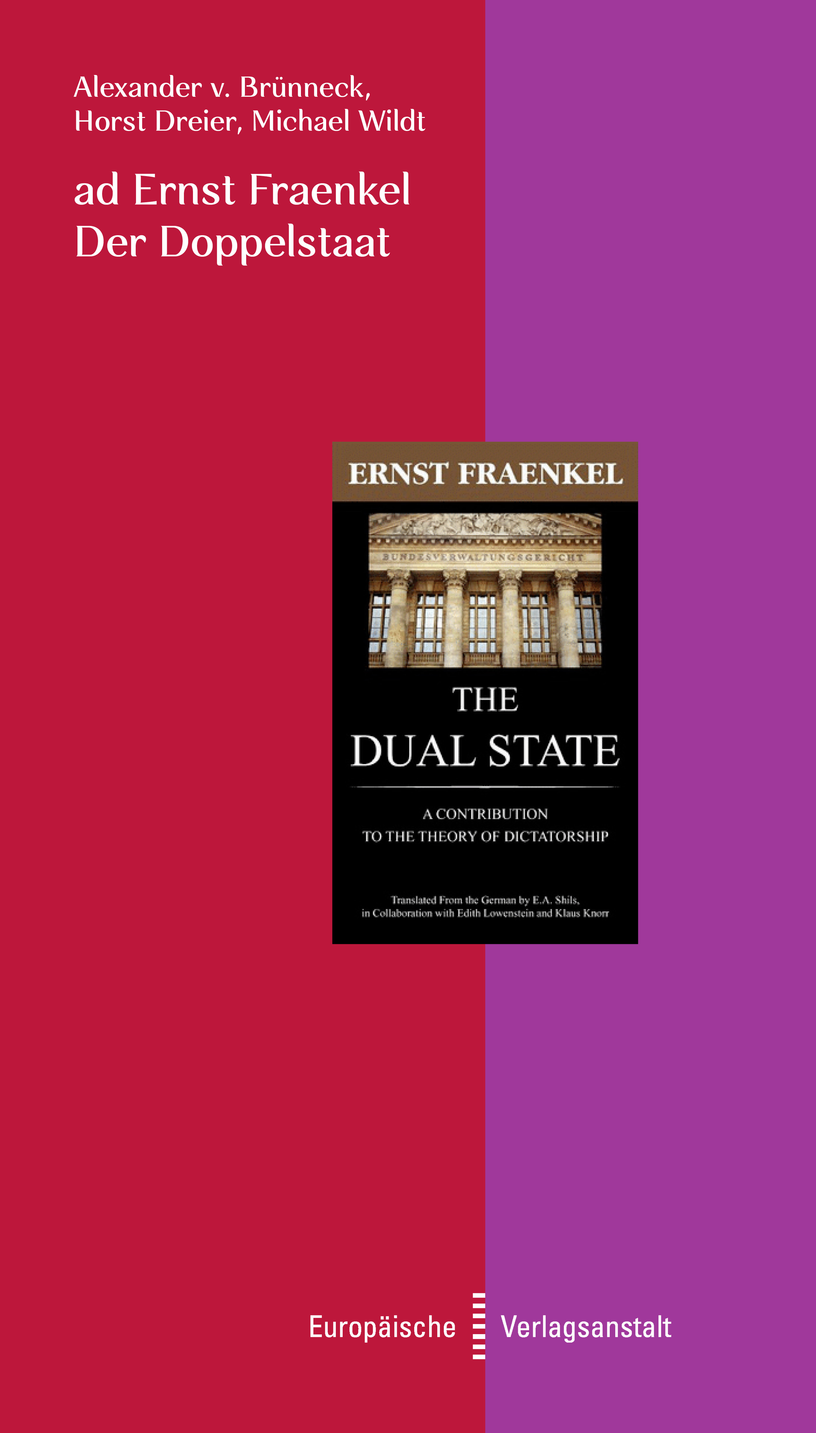Обложка книги «ad Ernst Fraenkel. Der Doppelstaat»