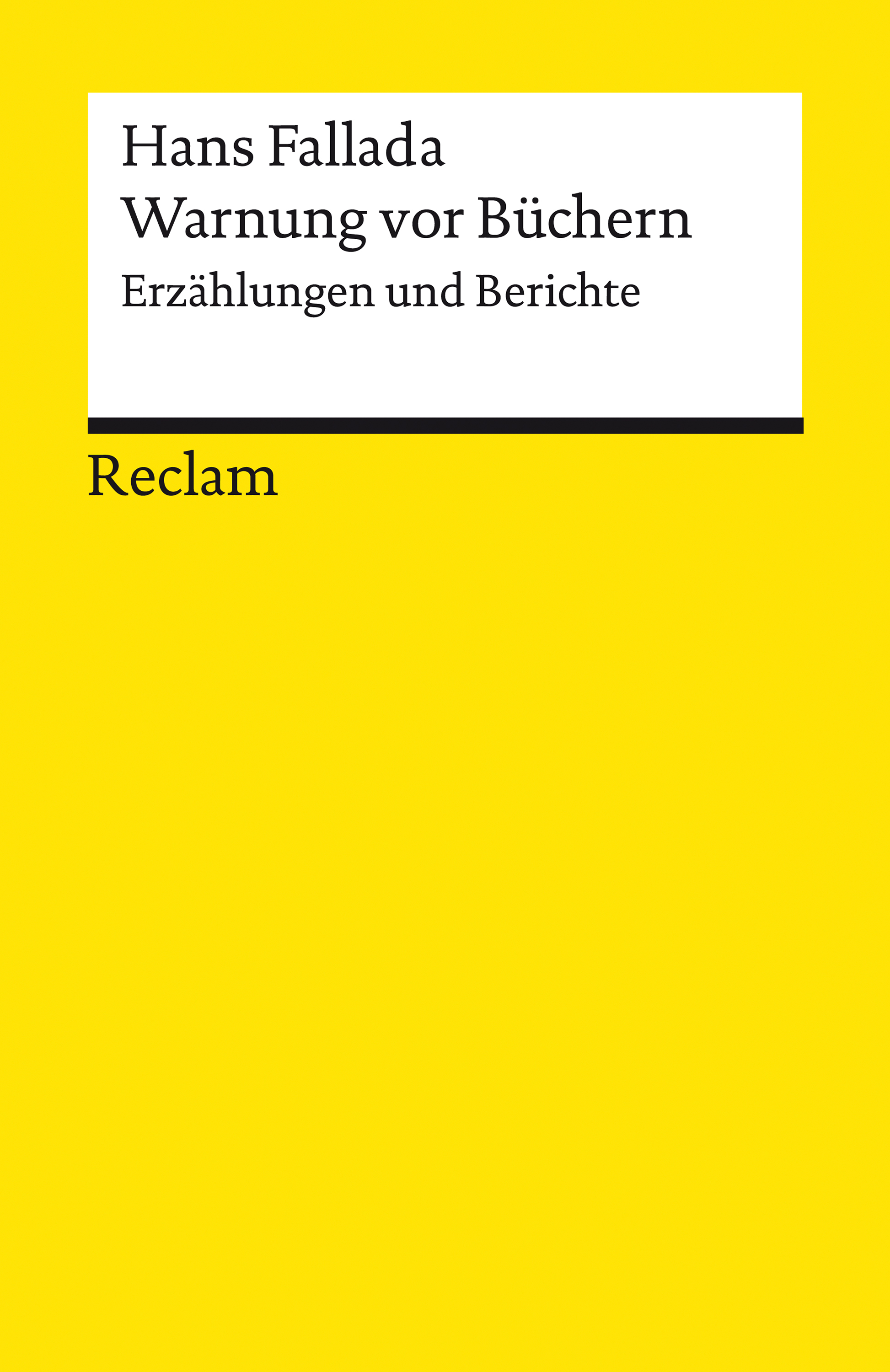 Обложка книги «Warnung vor Büchern. Erzählungen und Berichte»