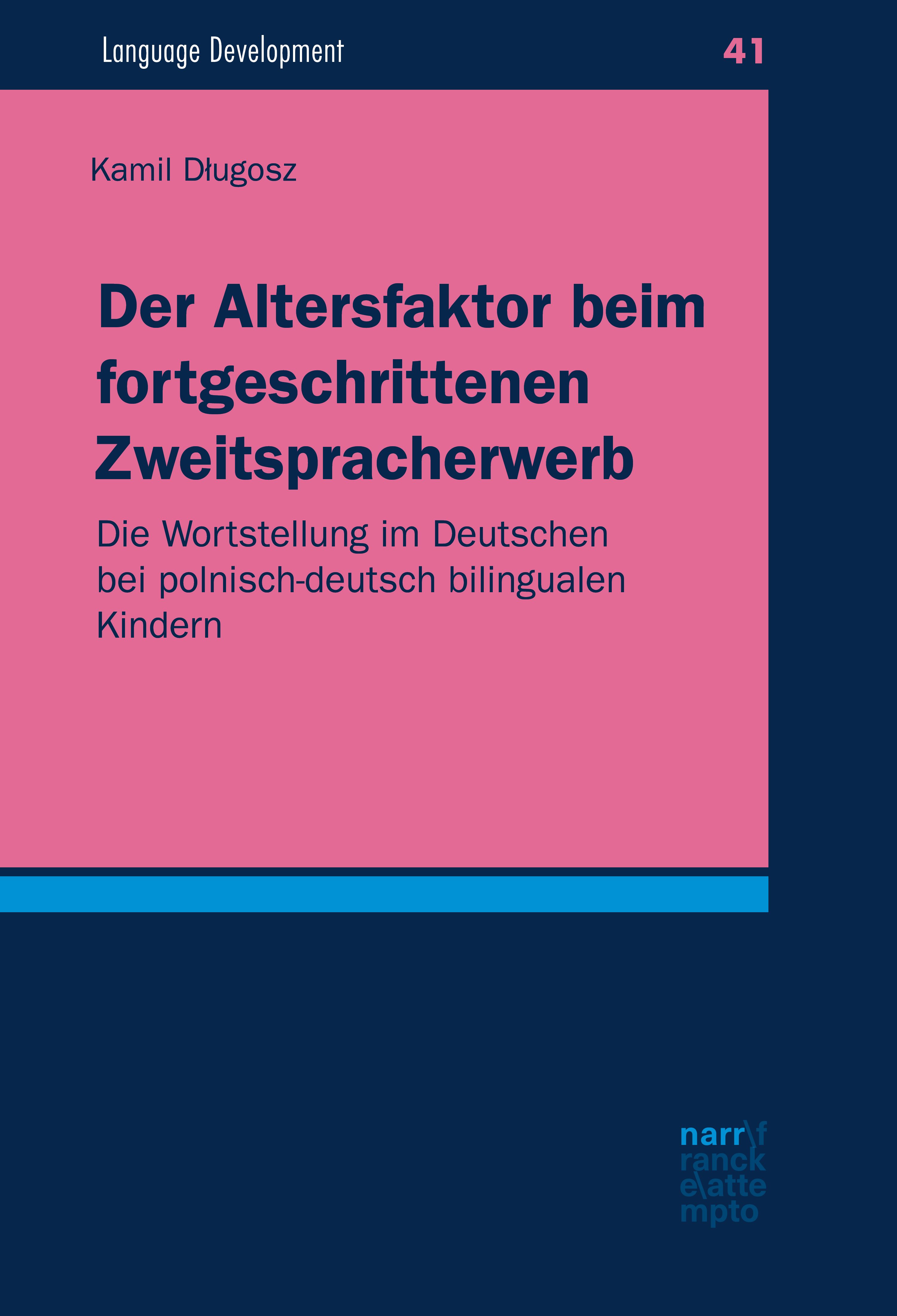 Обложка книги «Der Altersfaktor beim fortgeschrittenen Zweitspracherwerb»