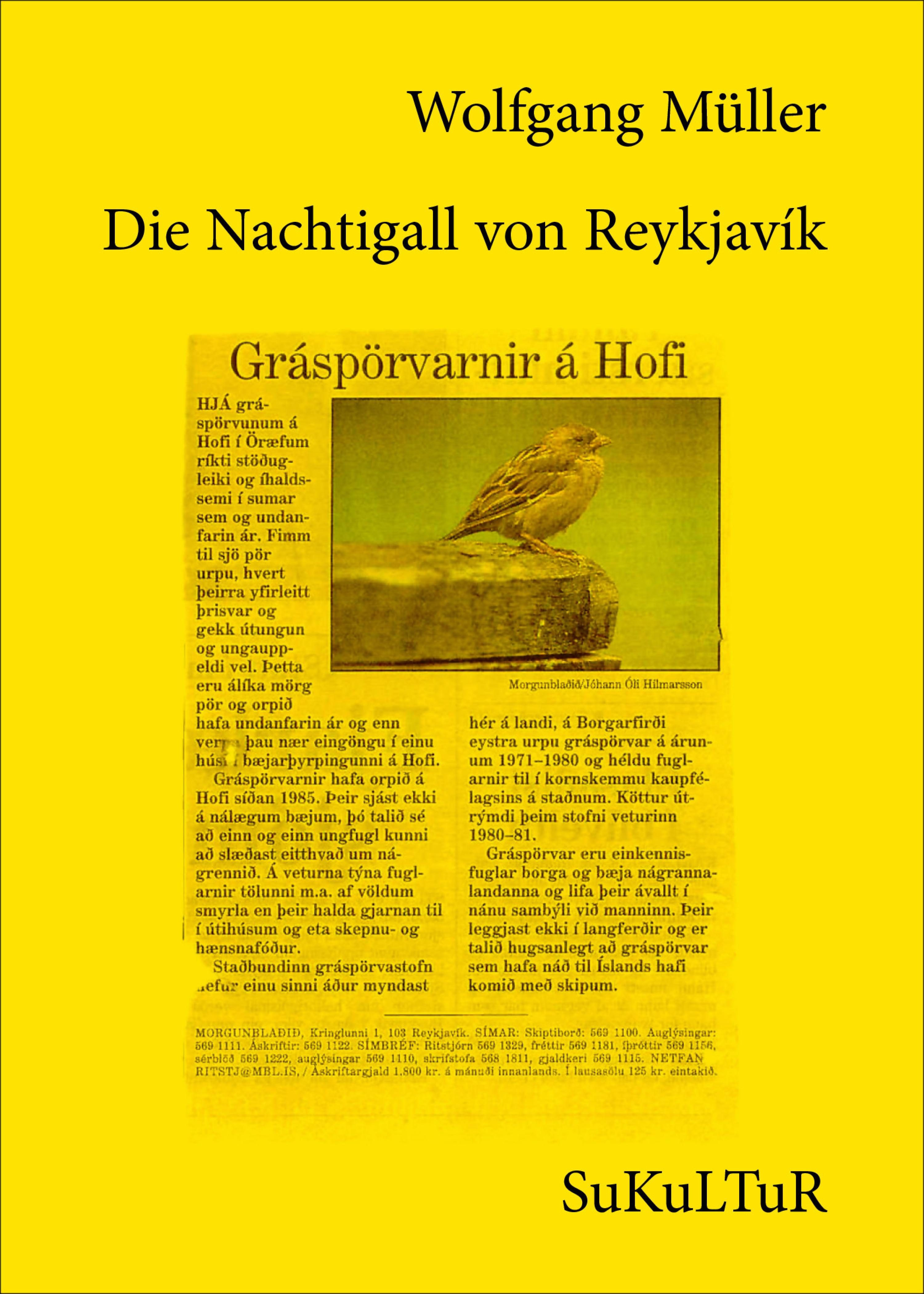 Обложка книги «Die Nachtigall von Reykjavík»