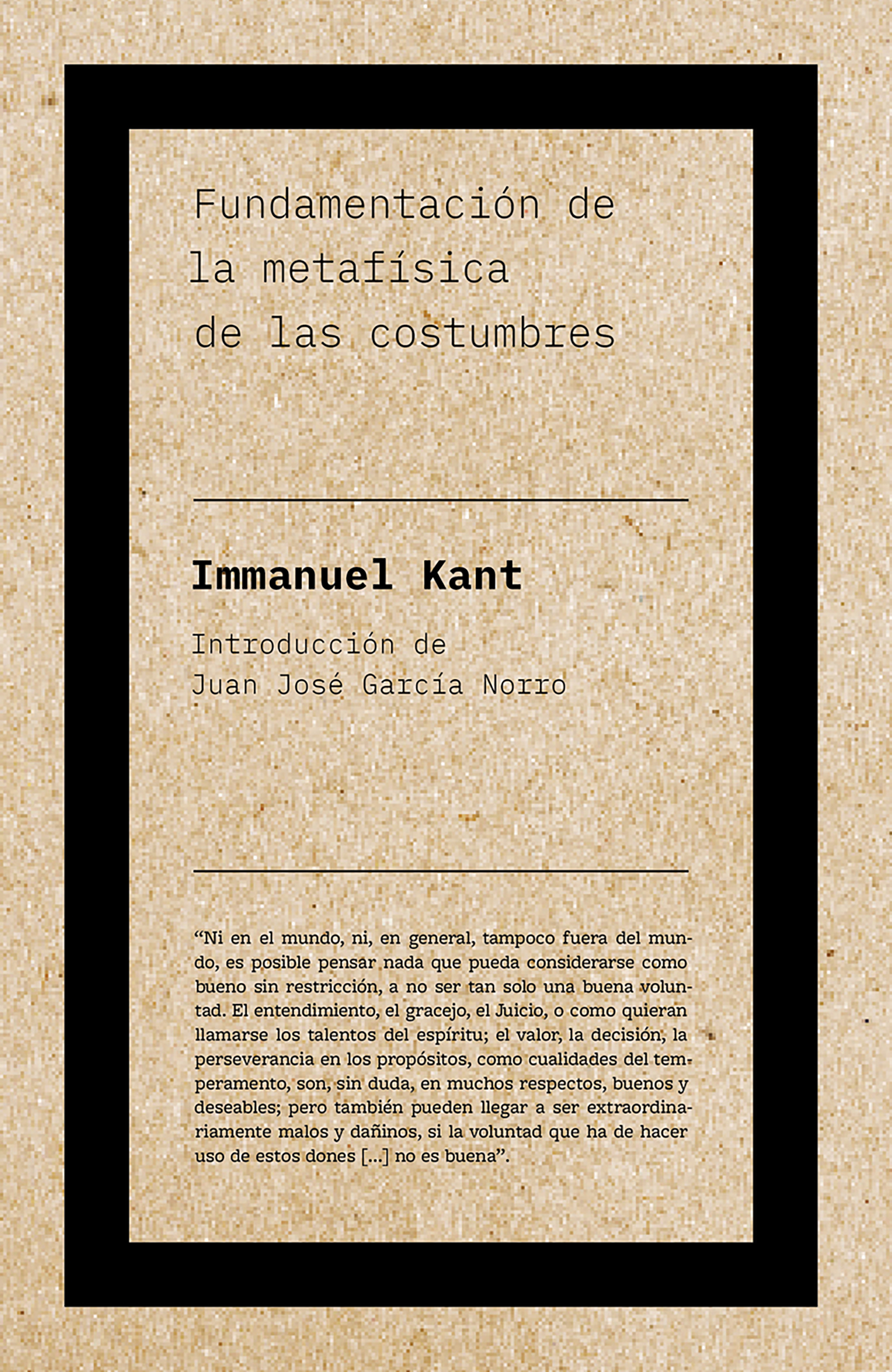 Обложка книги «Fundamentación de la metafísica de las costumbres»