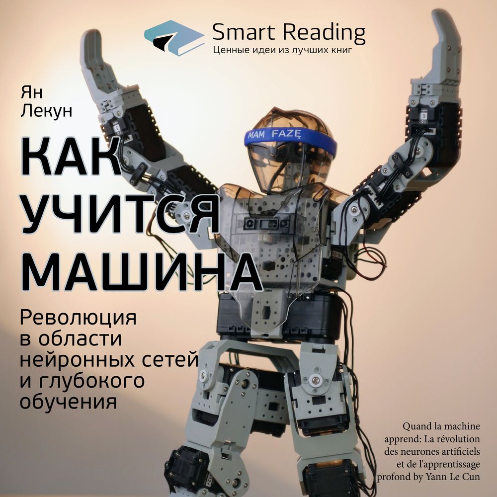 Обложка книги «Ключевые идеи книги: Как учится машина. Революция в области нейронных сетей и глубокого обучения. Ян Лекун»
