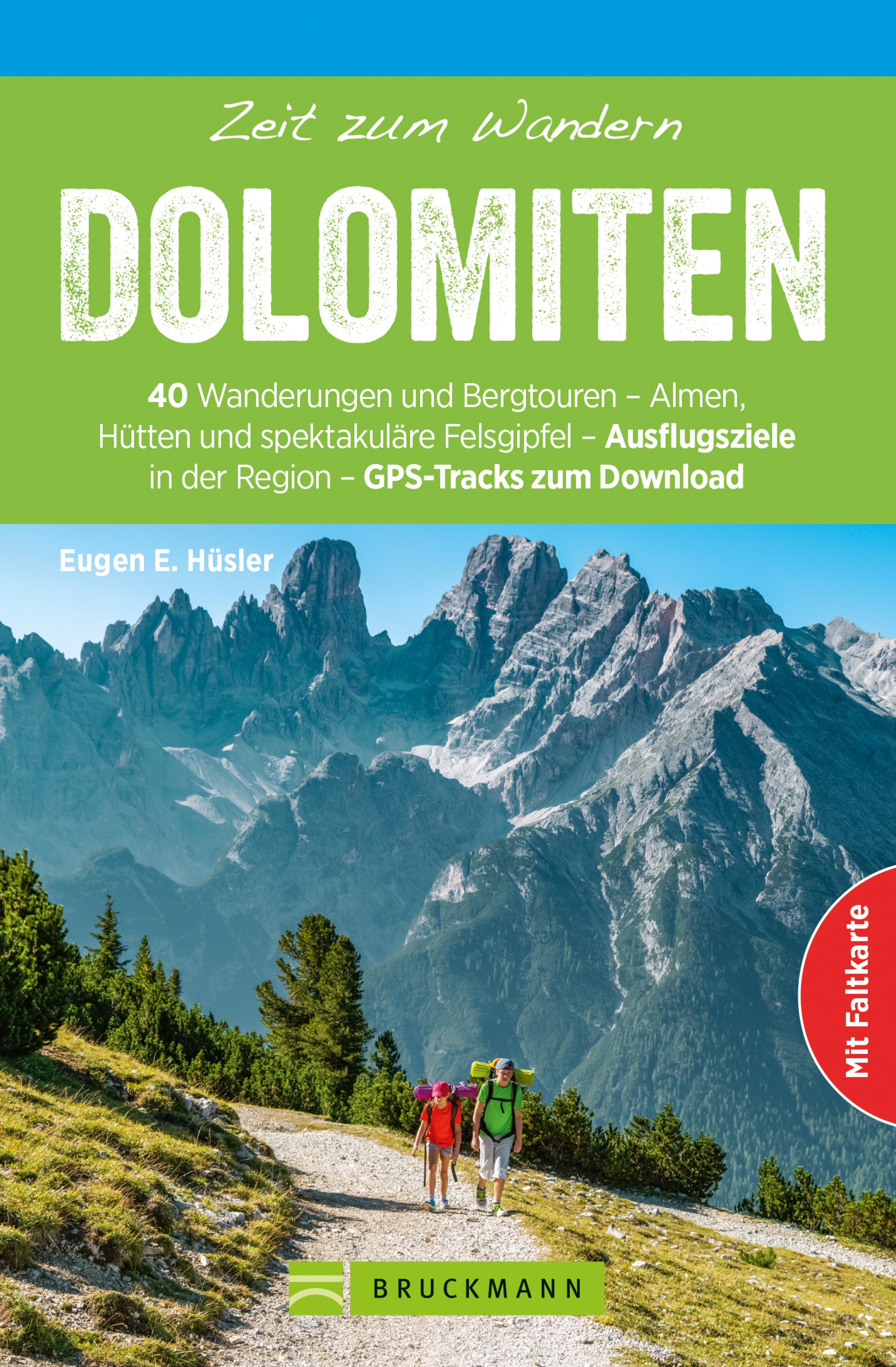 Обложка книги «Bruckmann Wanderführer: Zeit zum Wandern Dolomiten»
