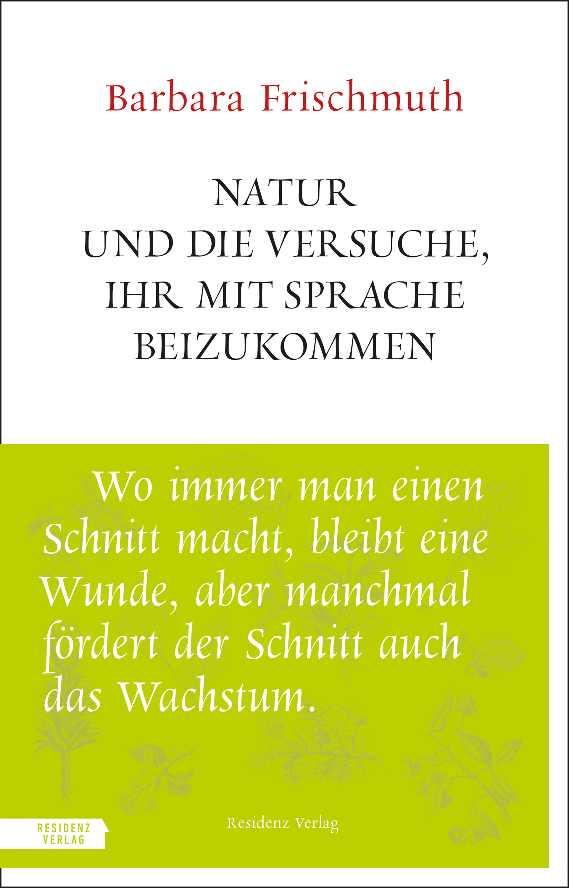 Обложка книги «Natur und die Versuche, ihr mit Sprache beizukommen»