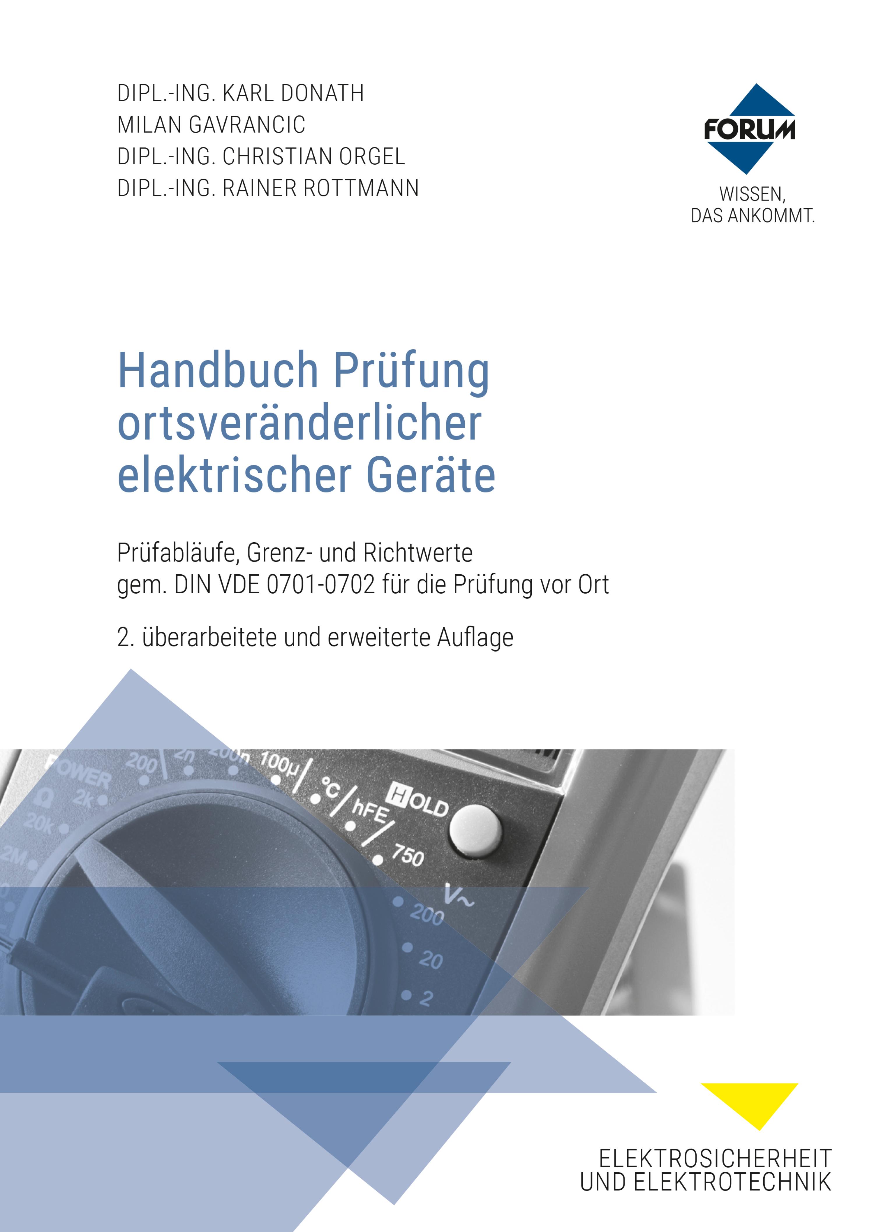 Обложка книги «Handbuch Prüfung ortsveränderlicher elektrischer Geräte»