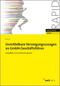 Обложка книги «Unmittelbare Versorgungszusagen an GmbH-Geschäftsführer»