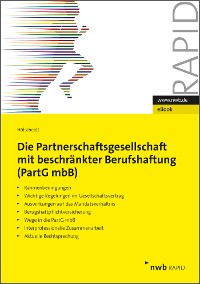 Обложка книги «Die Partnerschaftsgesellschaft mit beschränkter Berufshaftung (PartGmbB)»