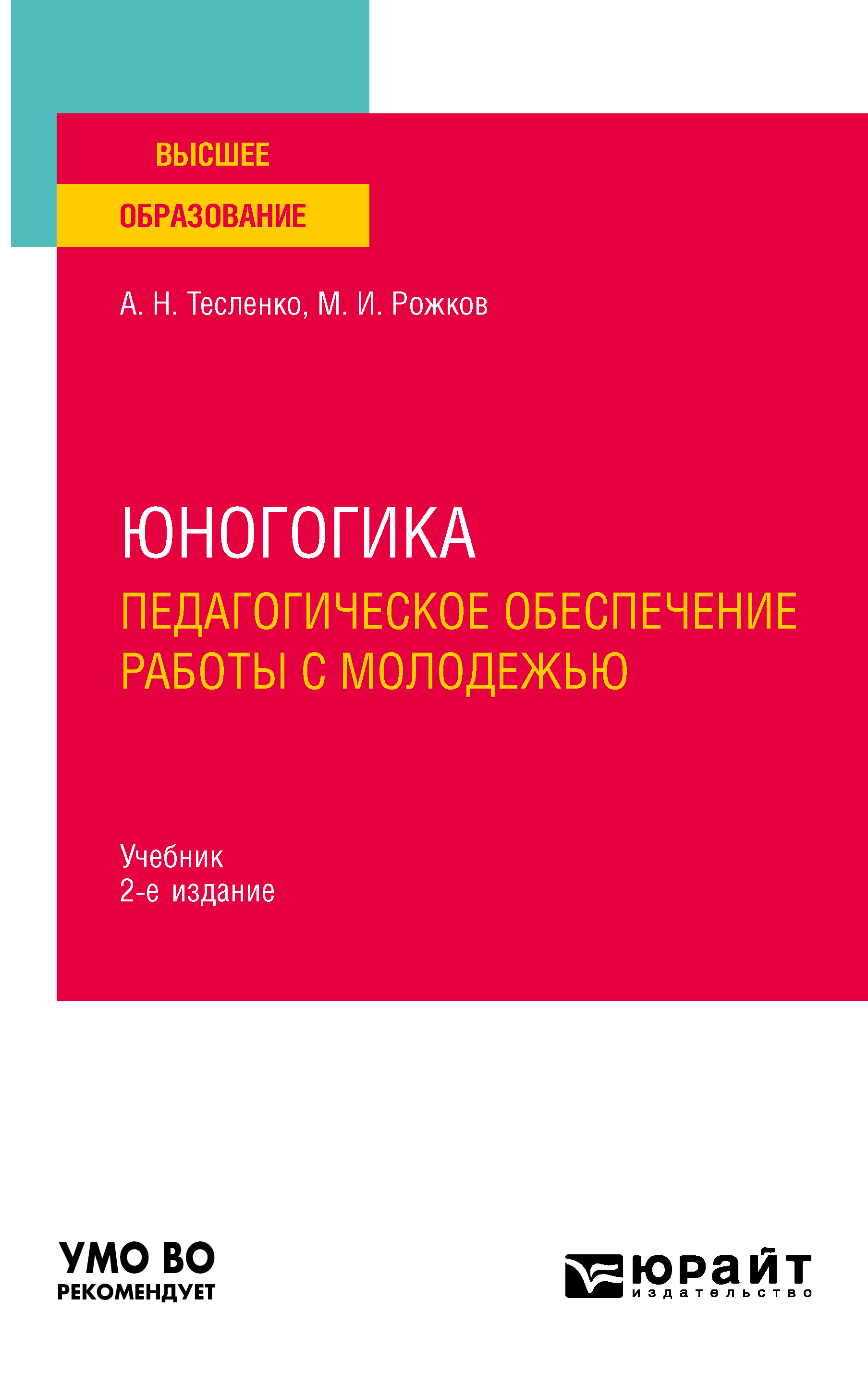 Обложка книги «Юногогика. Педагогическое обеспечение работы с молодежью 2-е изд. Учебник для вузов»