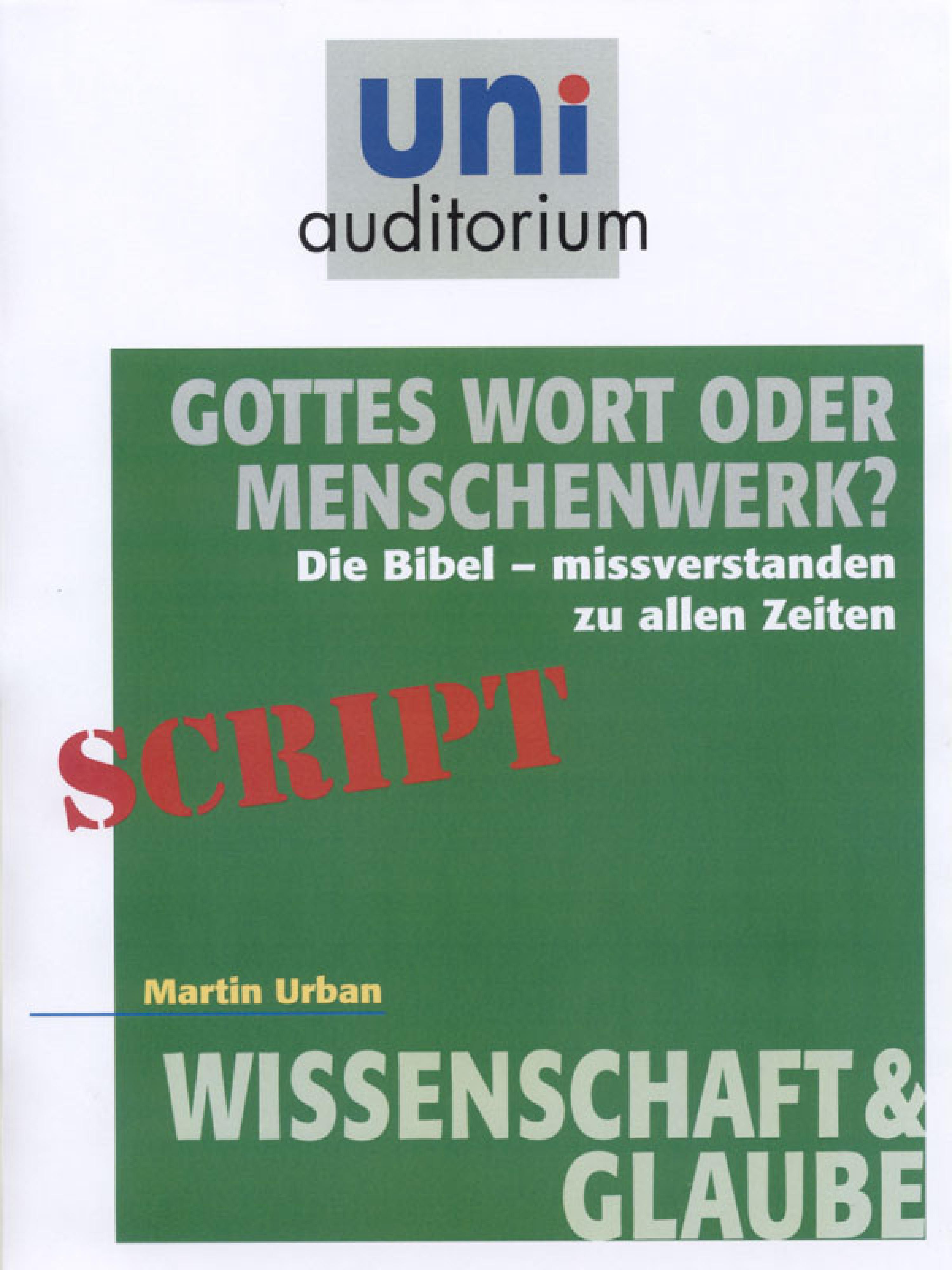 Обложка книги «Gottes Wort oder Menschenwerk?»