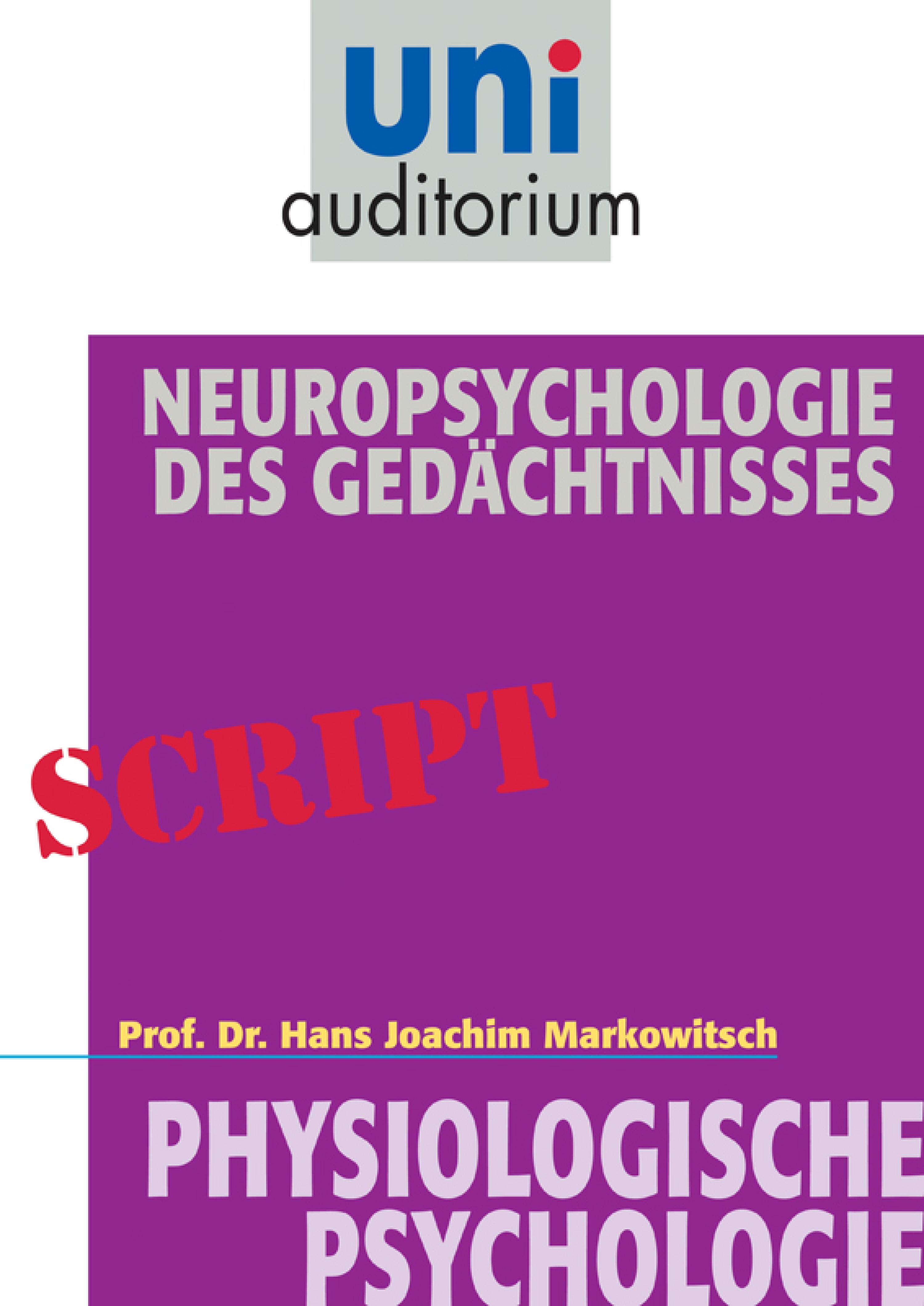 Обложка книги «Neuropsychologie des Gedächtnisses»