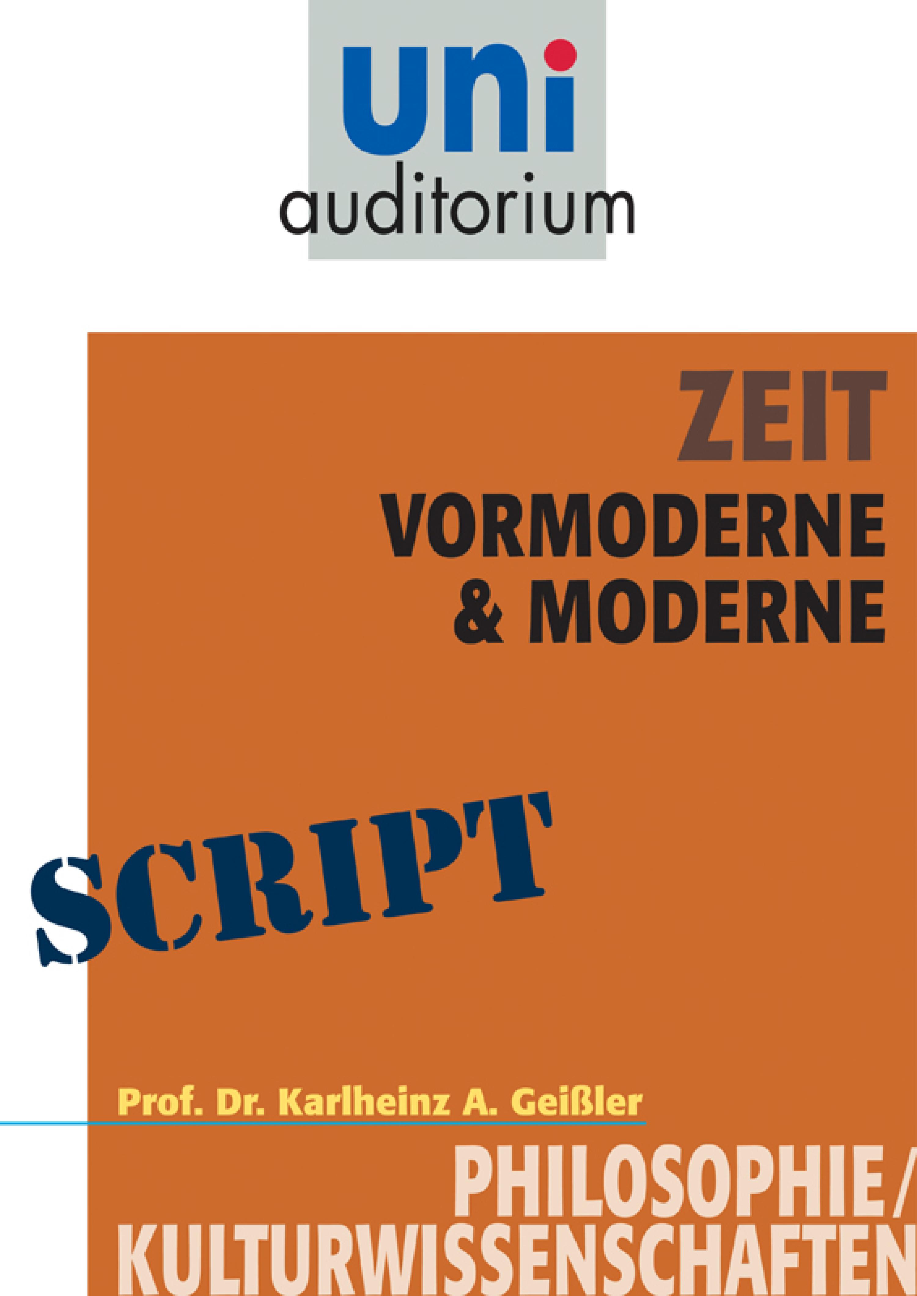 Обложка книги «Zeit - Vormoderne & Moderne»