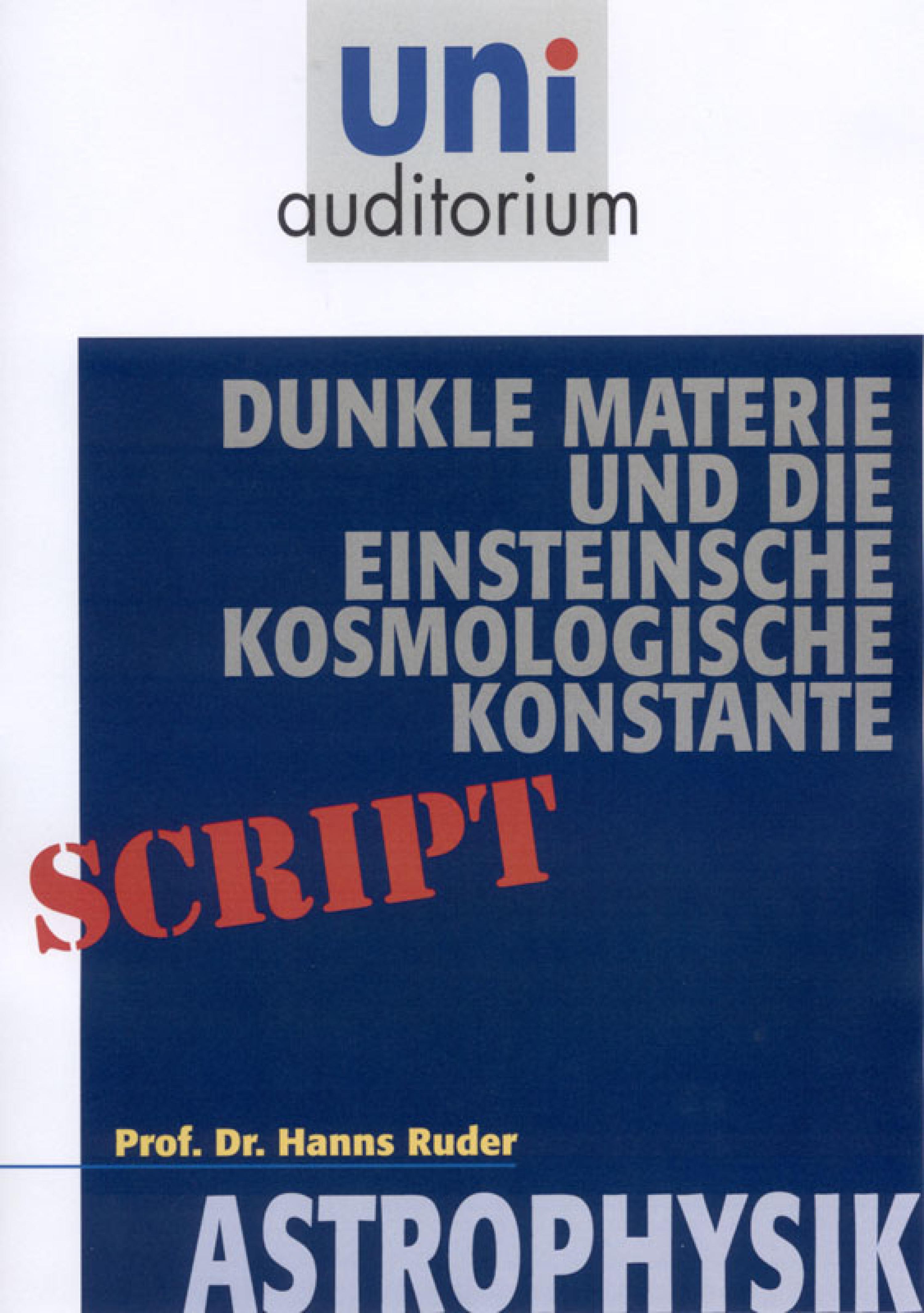 Обложка книги «Dunkle Materie und die Einsteinsche kosmologische Konstante»