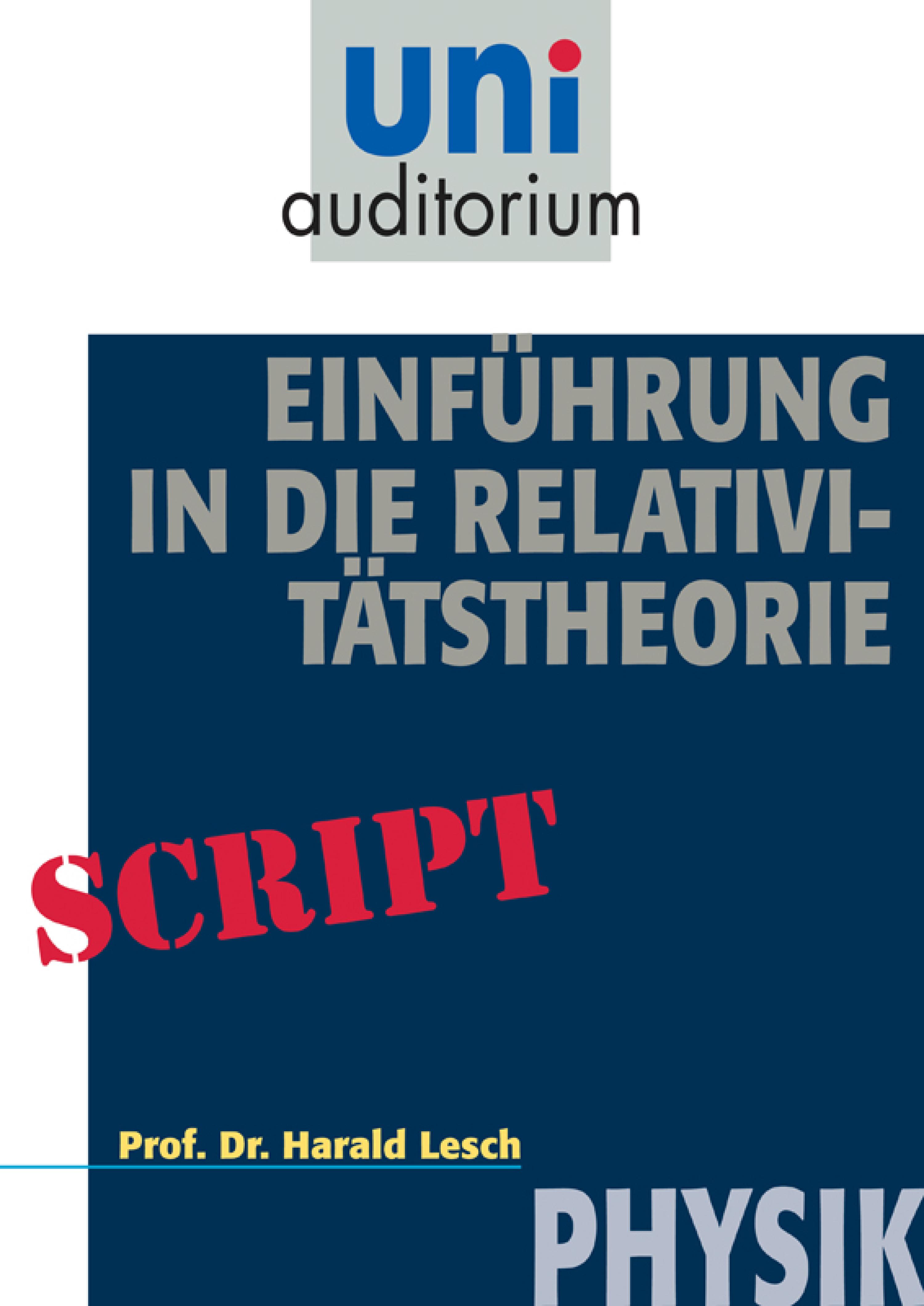 Обложка книги «Einführung in die Relativitätstheorie»