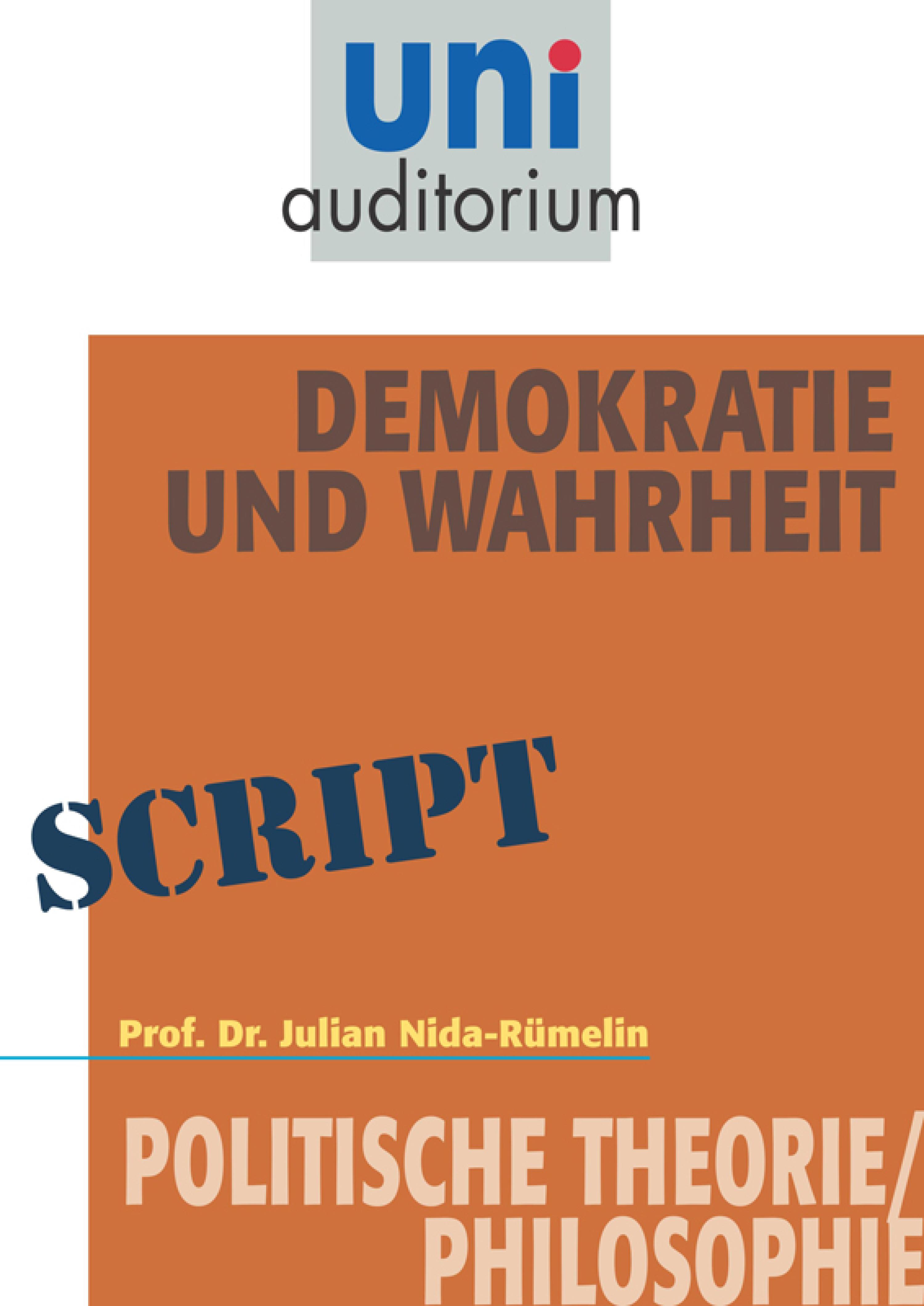 Обложка книги «Demokratie und Wahrheit»