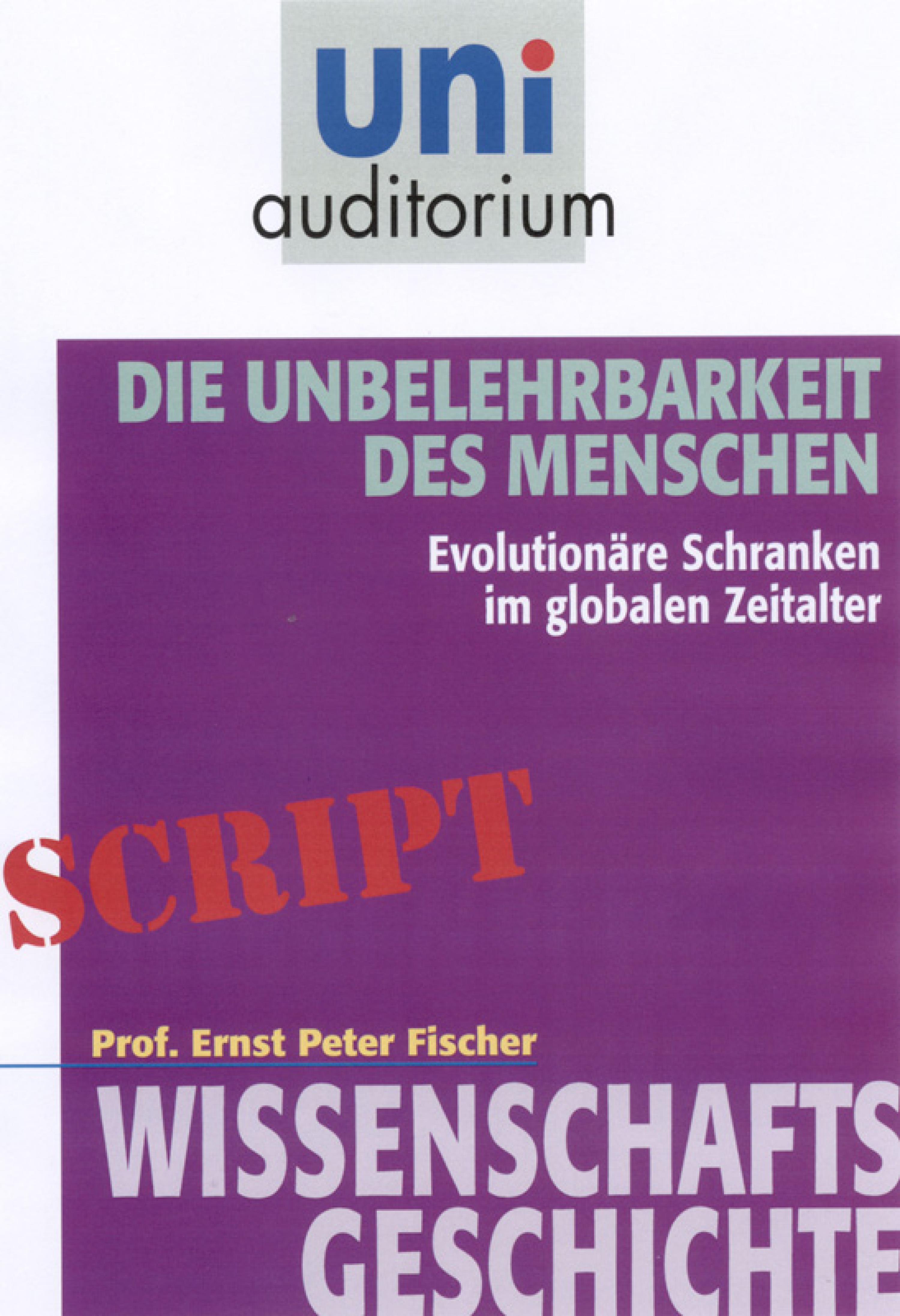 Обложка книги «Die Unbelehrbarkeit des Menschen»