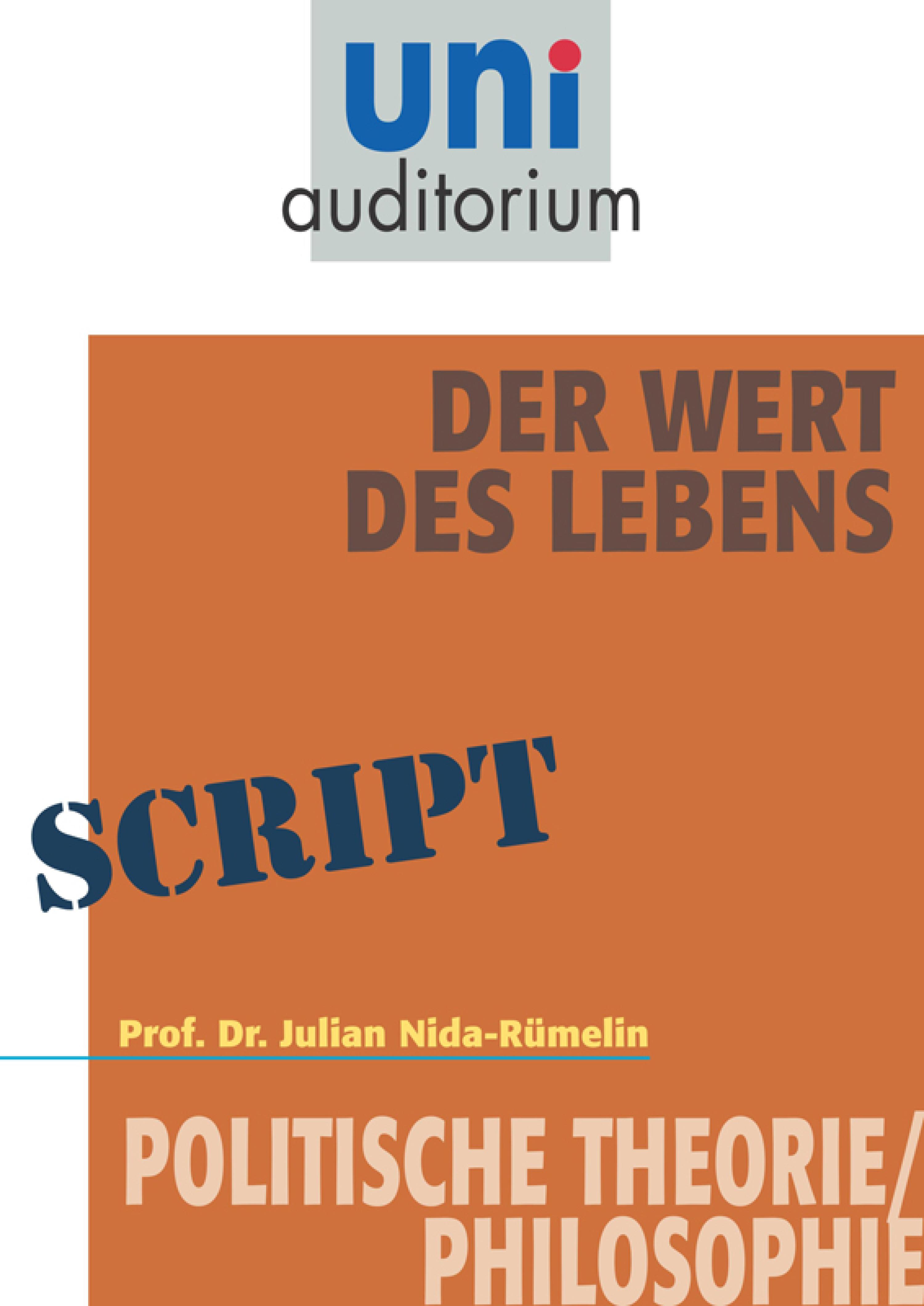 Обложка книги «Der Wert des Lebens»