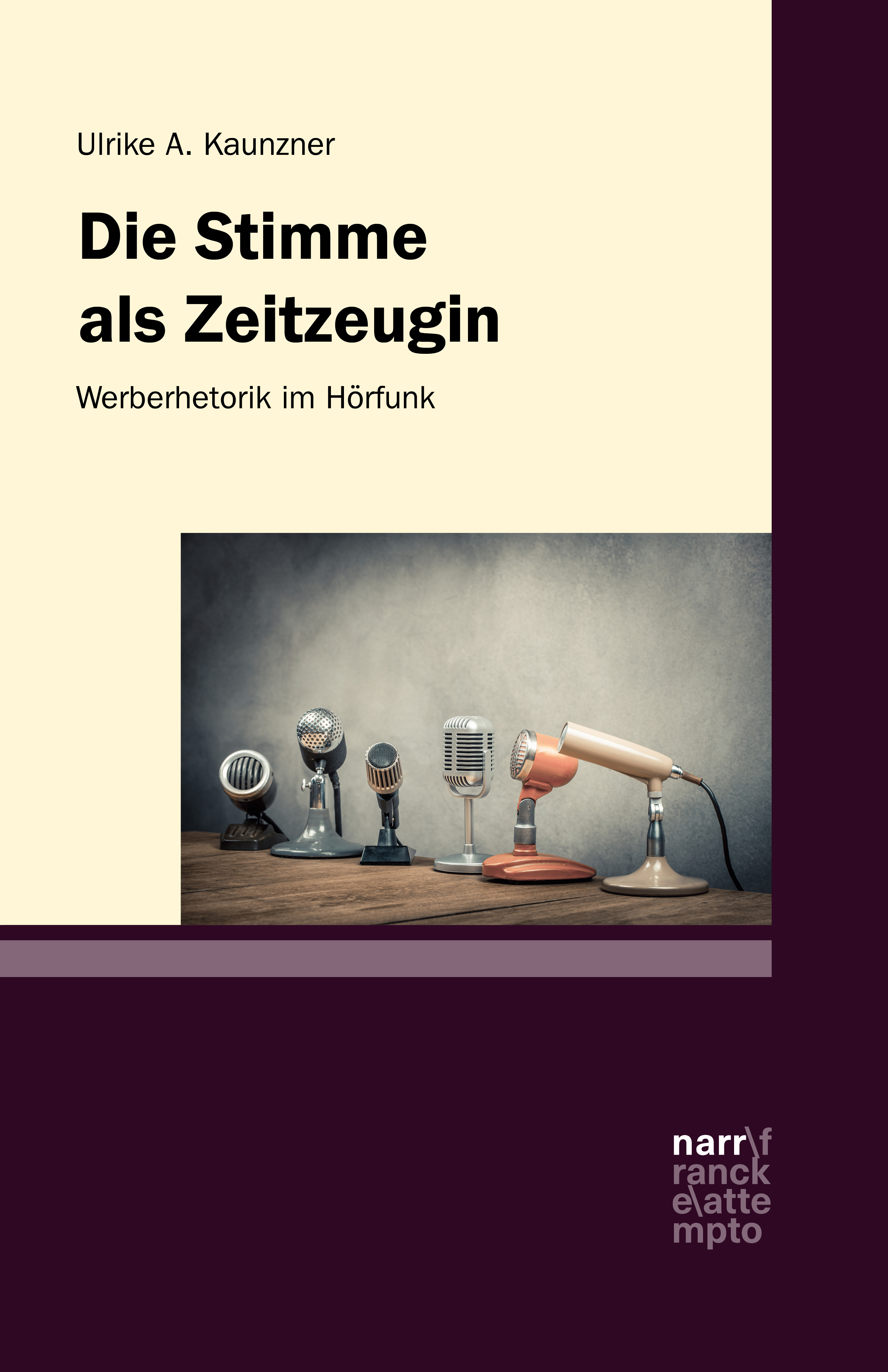 Обложка книги «Die Stimme als Zeitzeugin – Werberhetorik im Hörfunk»