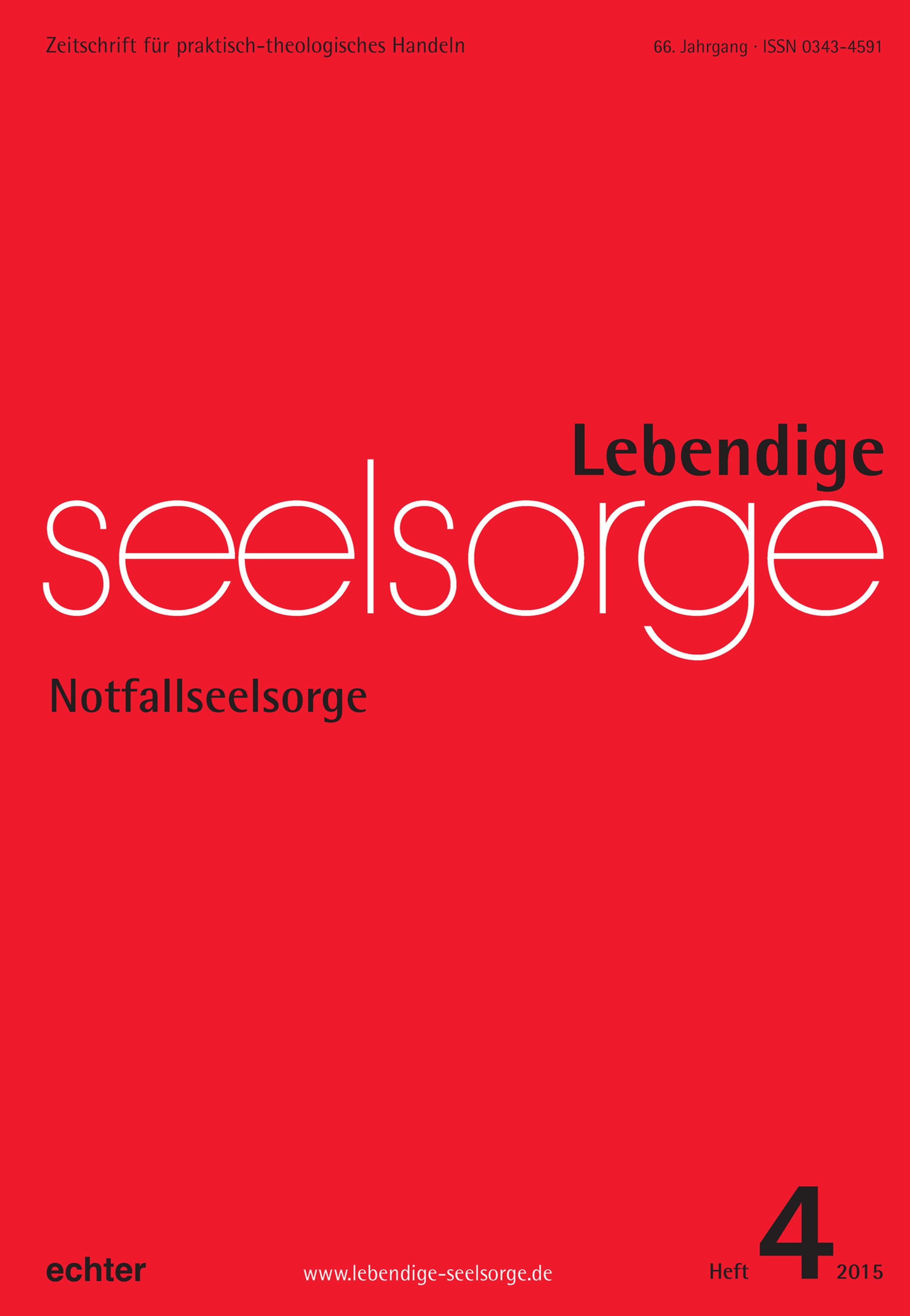 Обложка книги «Lebendige Seelsorge 4/2015»