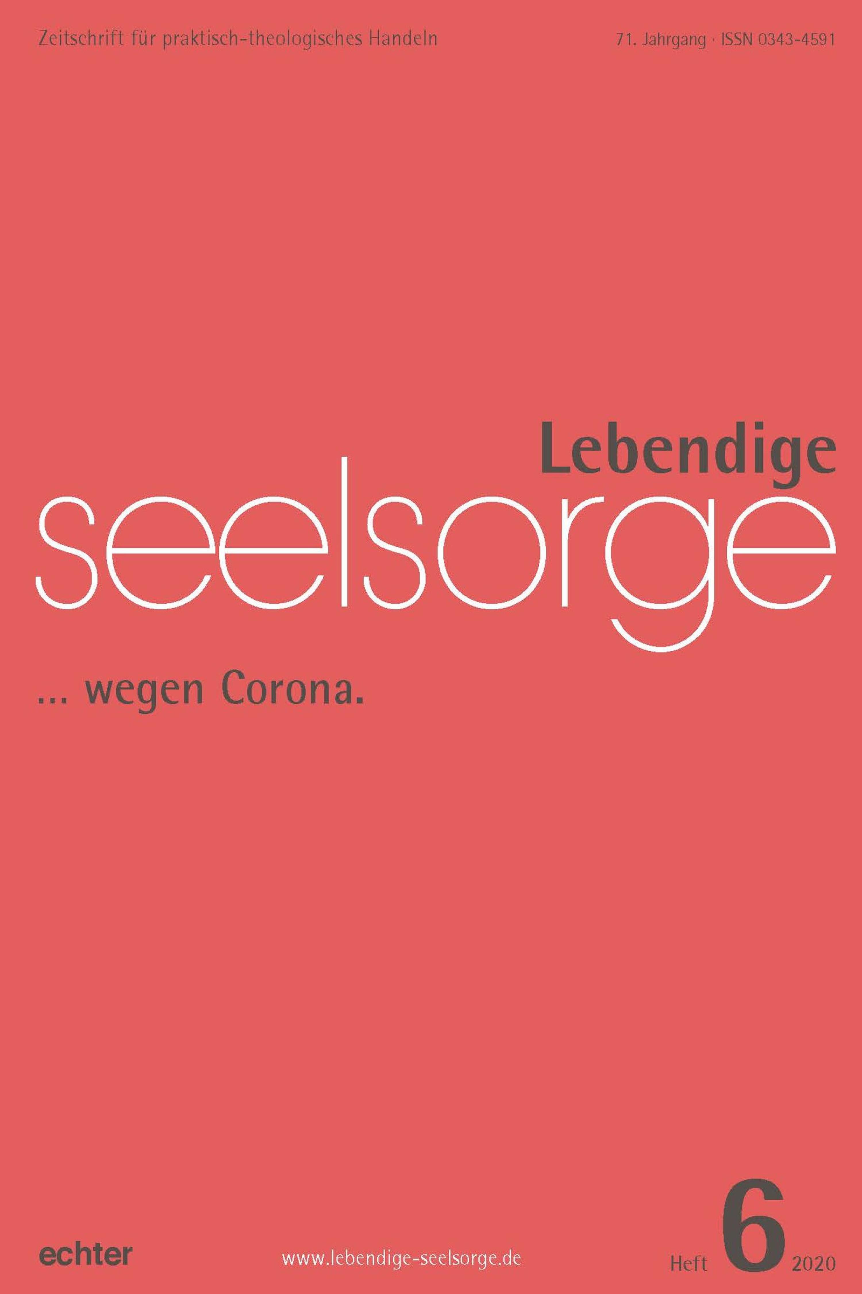 Обложка книги «Lebendige Seelsorge 6/2020»