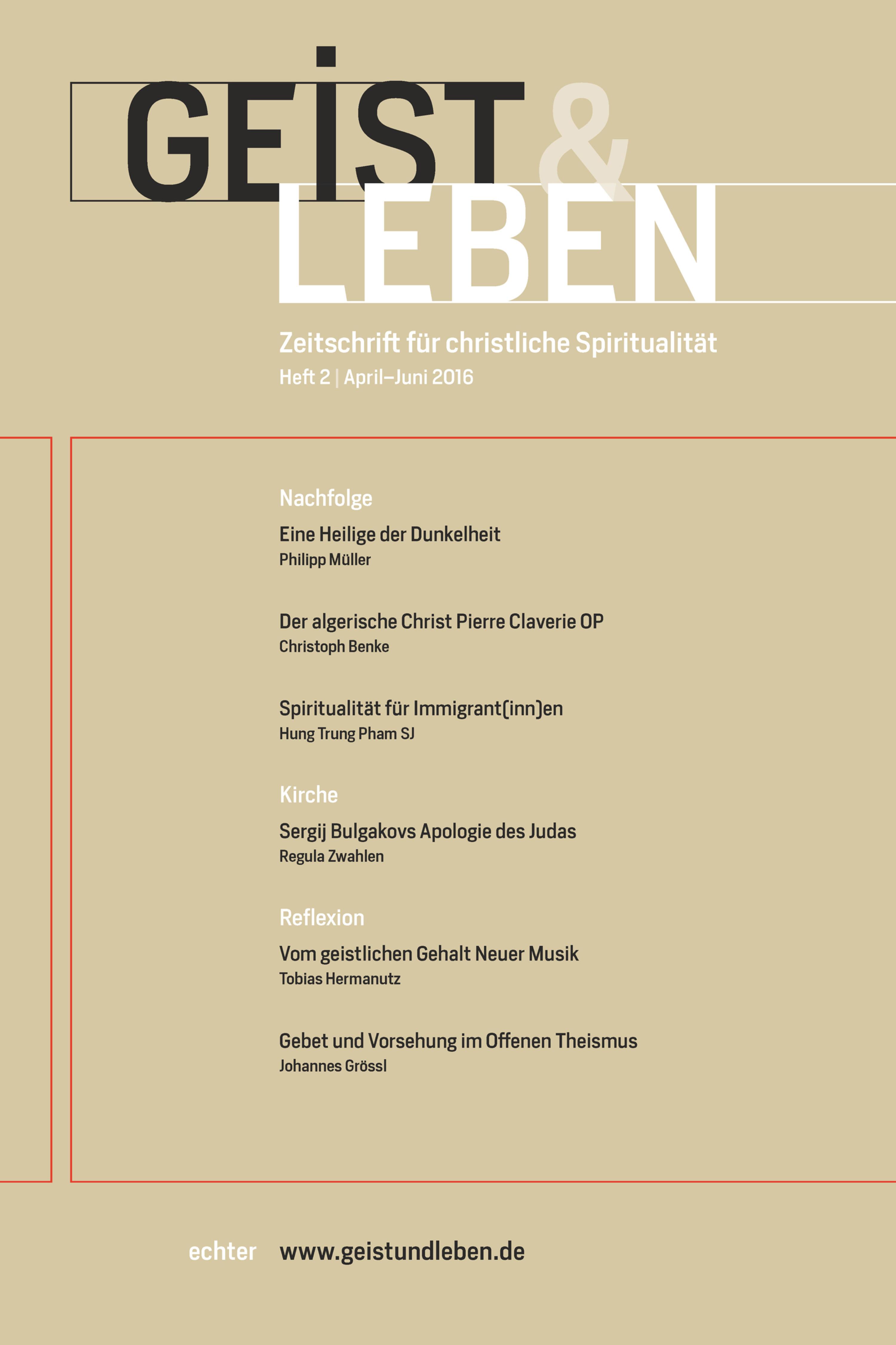 Обложка книги «Geist und Leben 2/2016»