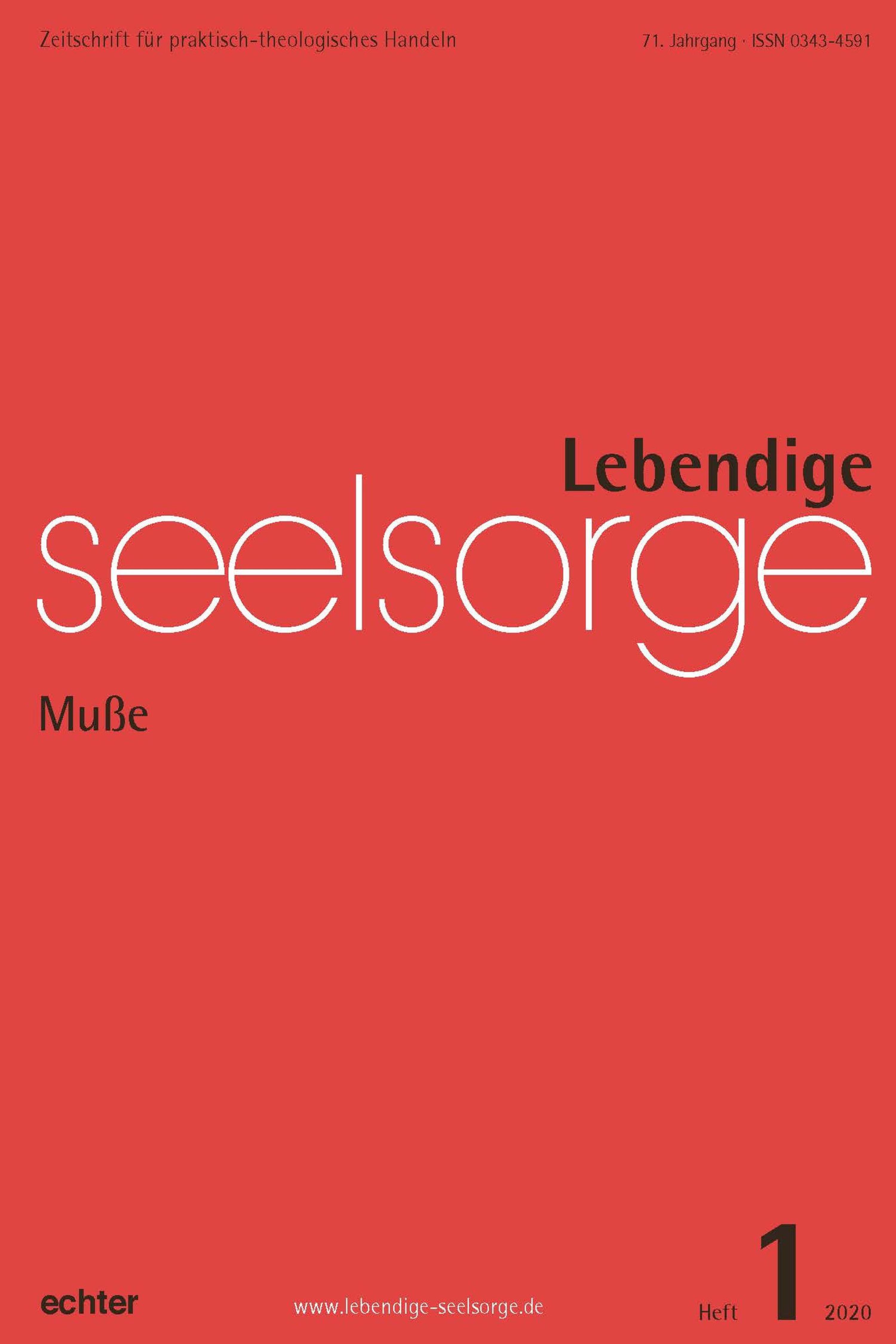 Обложка книги «Lebendige Seelsorge 1/2020»