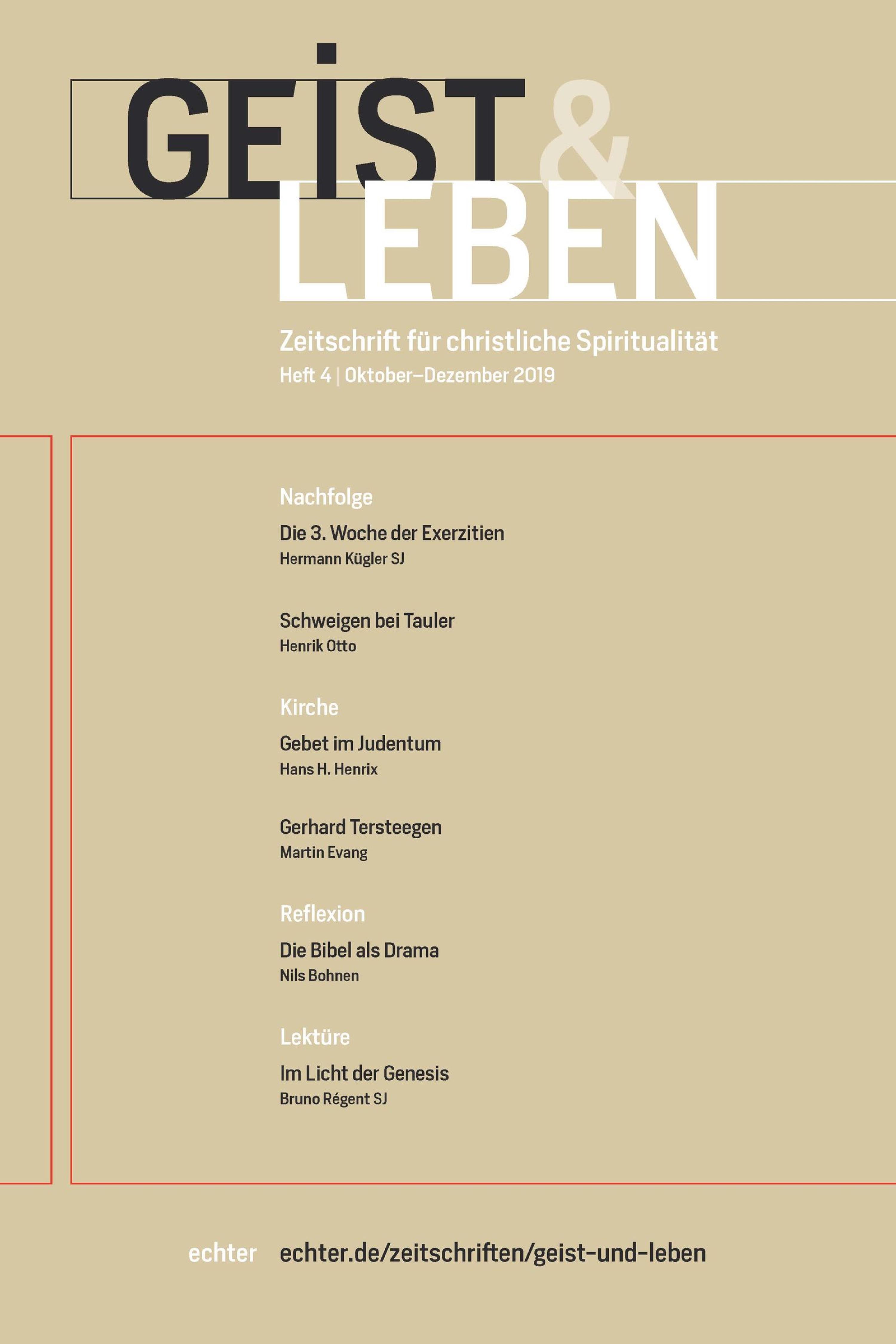 Обложка книги «Geist & Leben 4/2019»