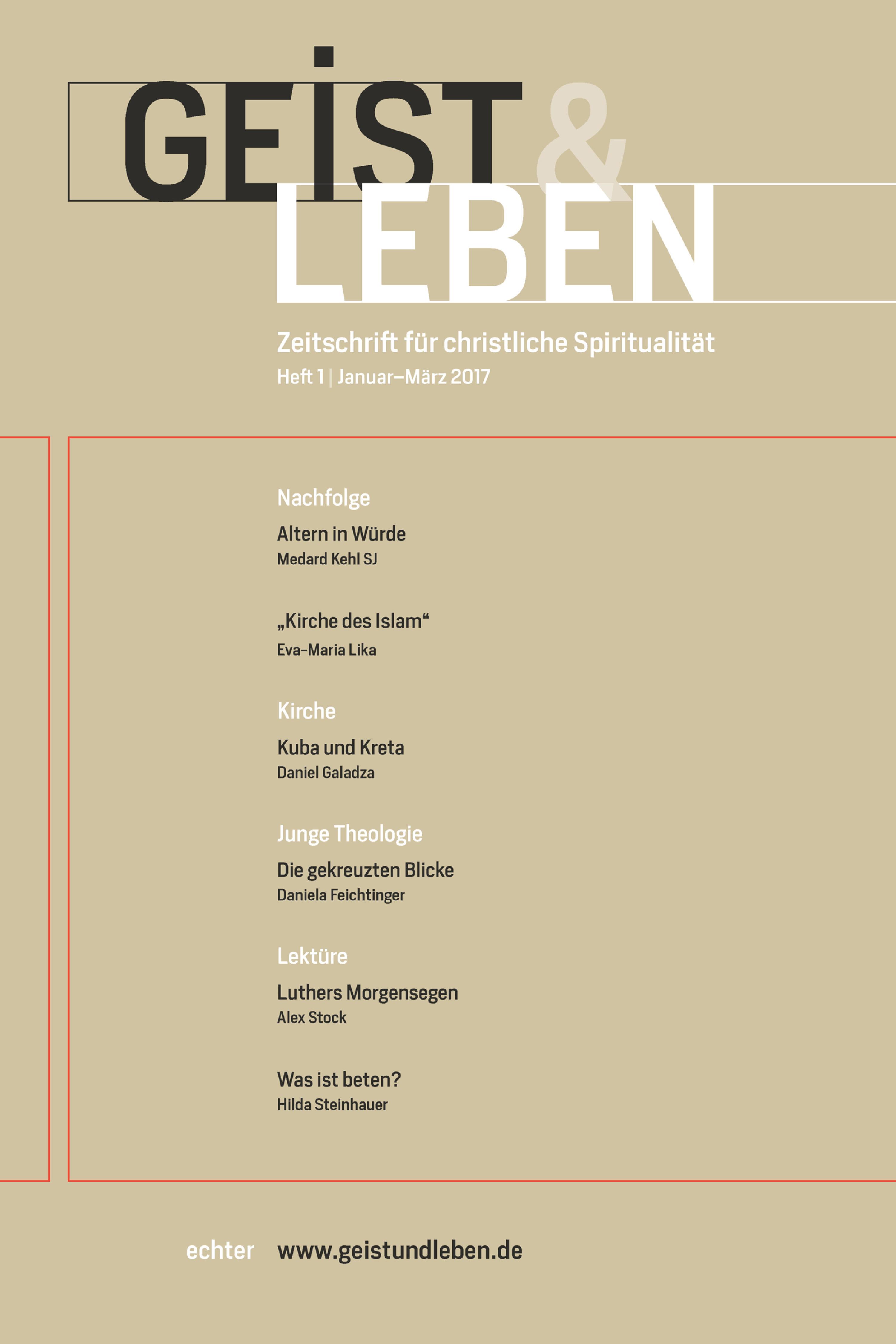 Обложка книги «Geist & Leben 1/2017»