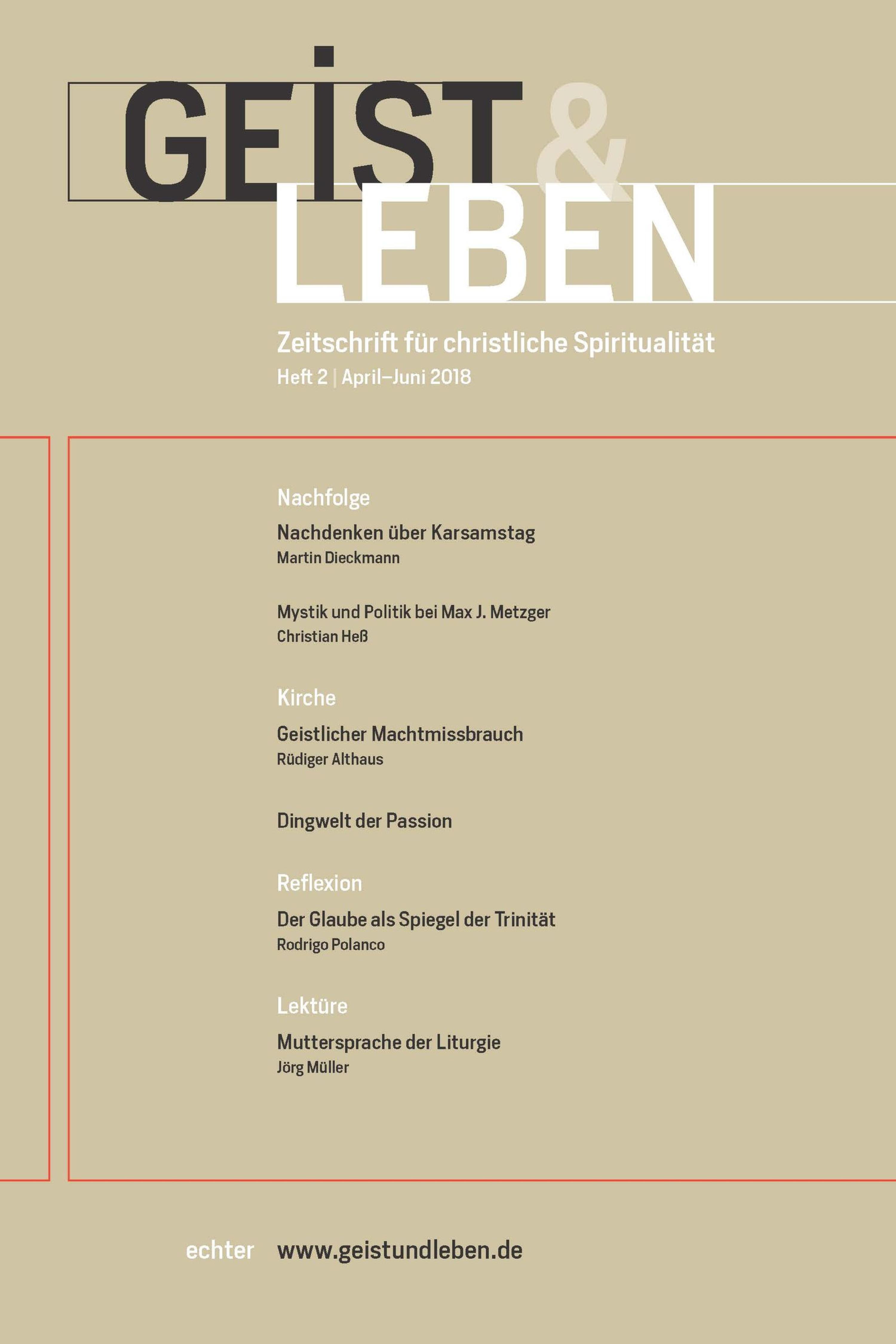 Обложка книги «Geist & Leben 2/2018»