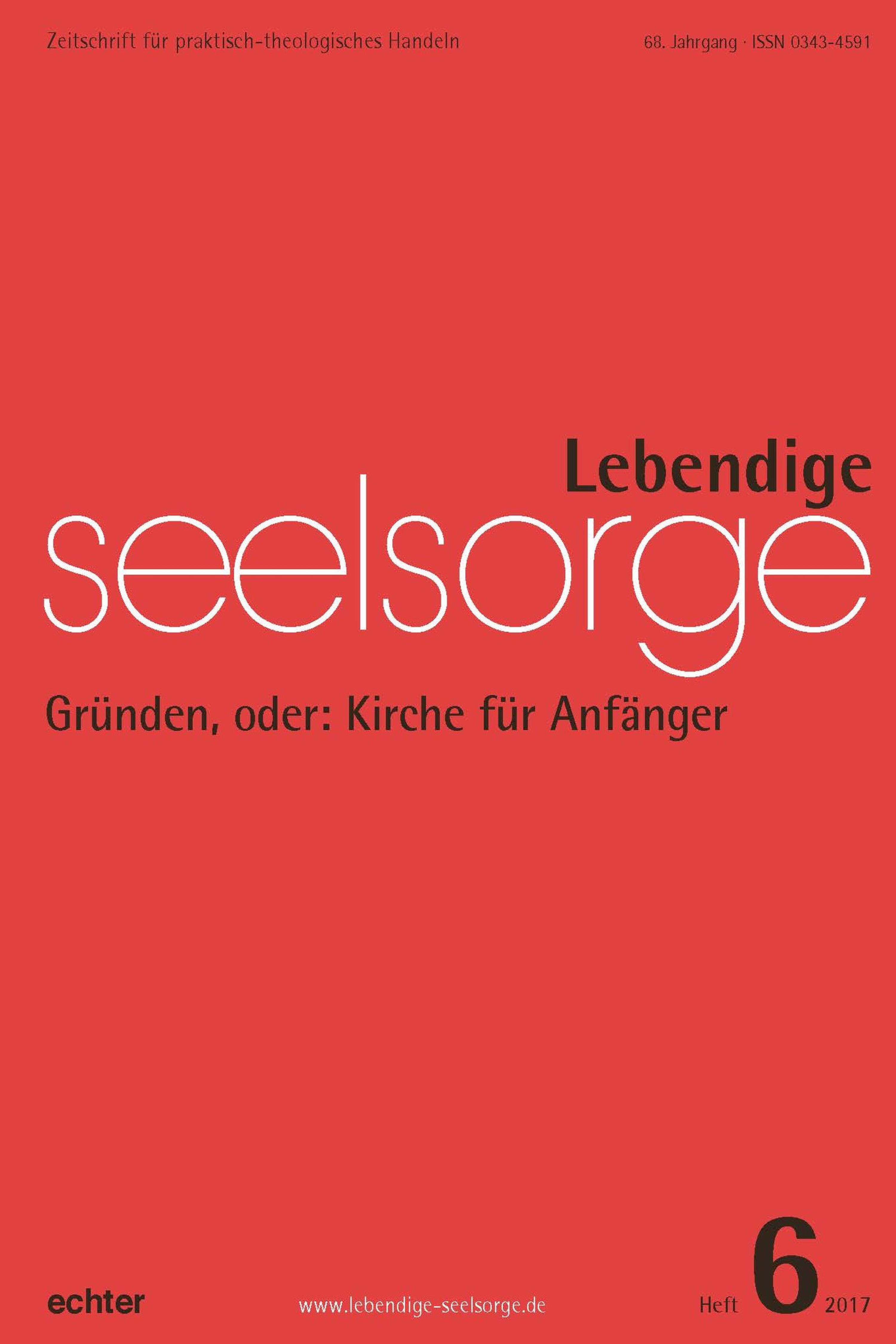 Обложка книги «Lebendige Seelsorge 6/2017»