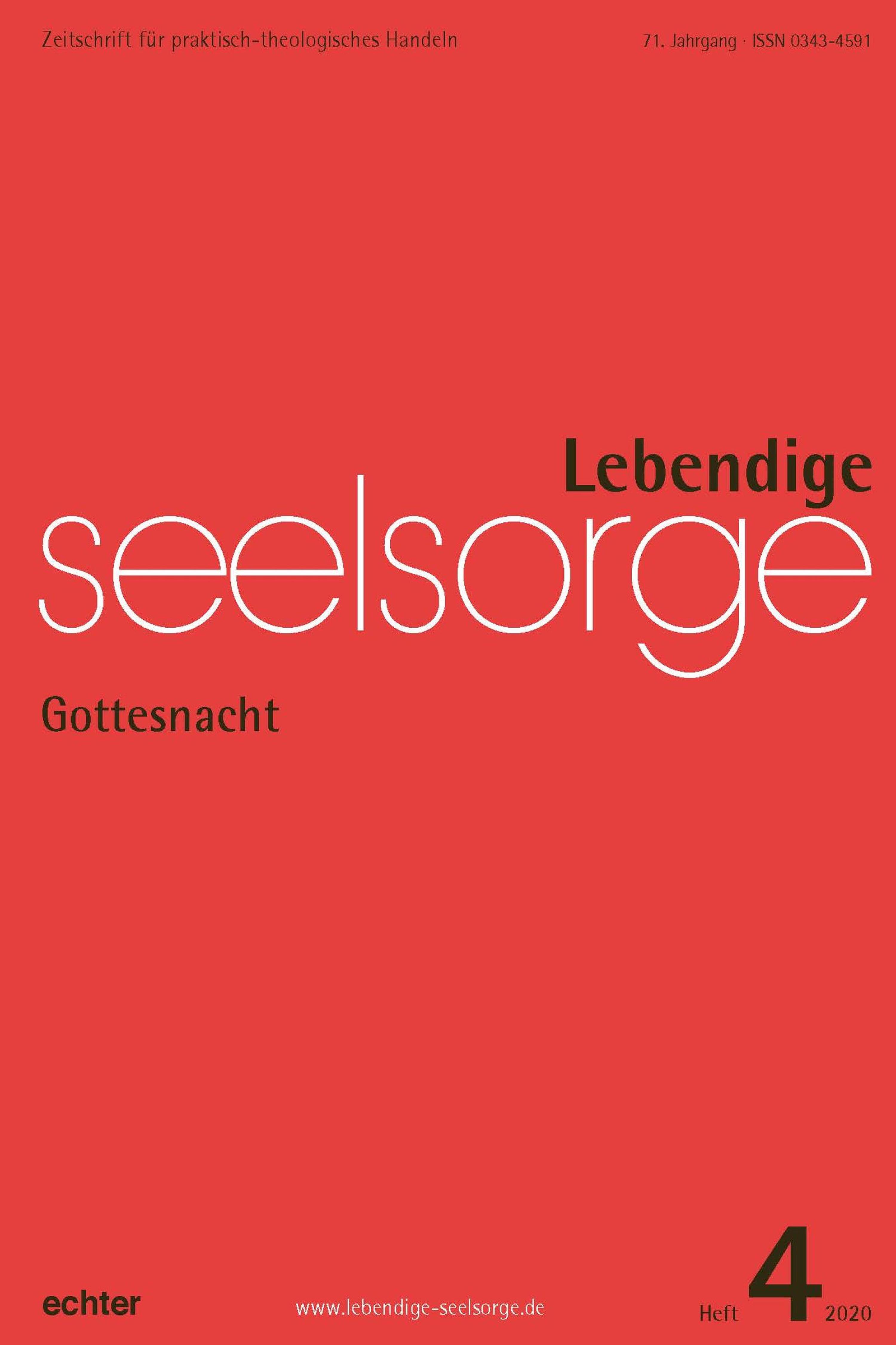 Обложка книги «Lebendige Seelsorge 4/2020»