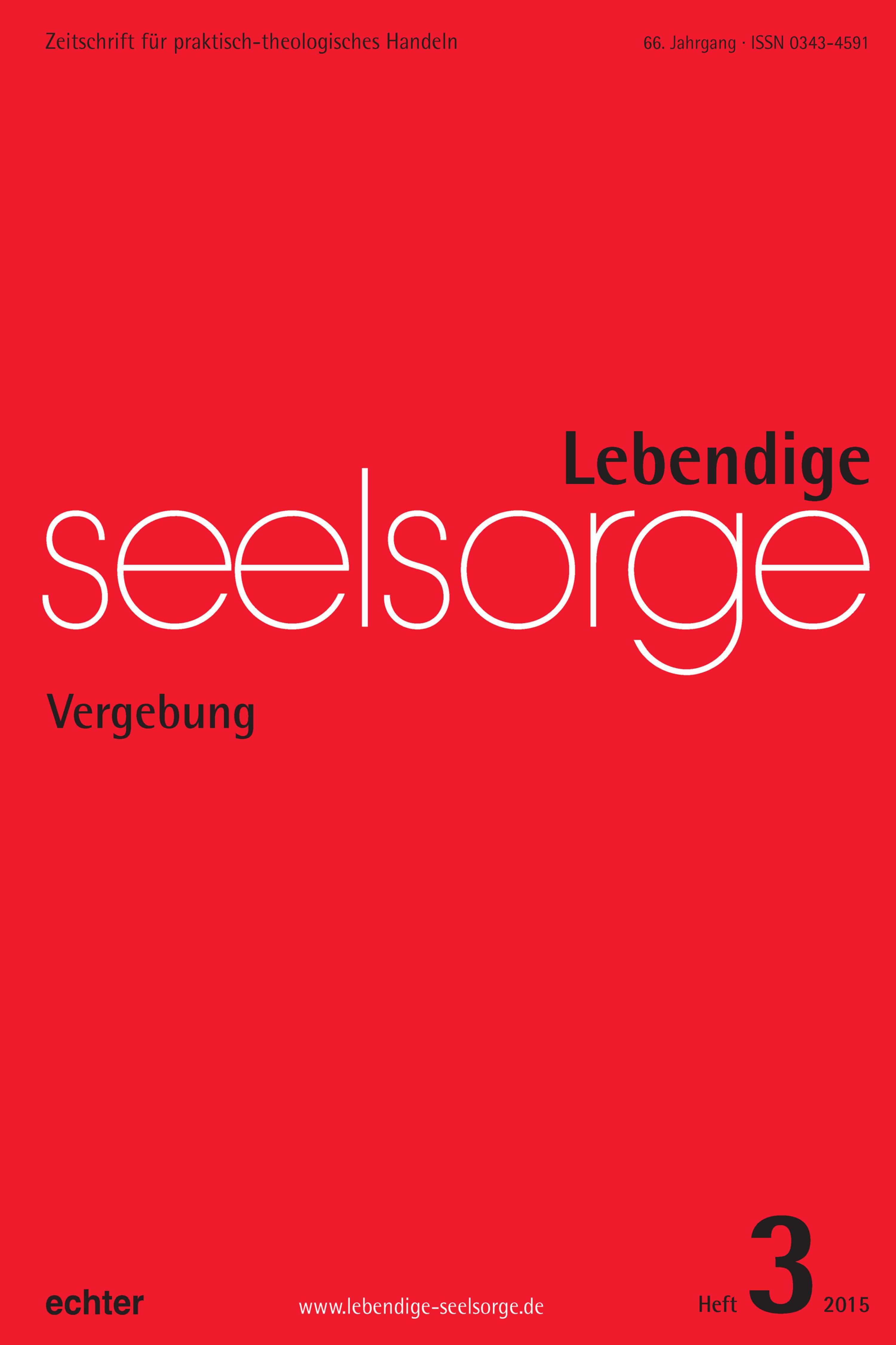 Обложка книги «Lebendige Seelsorge 3/2015»