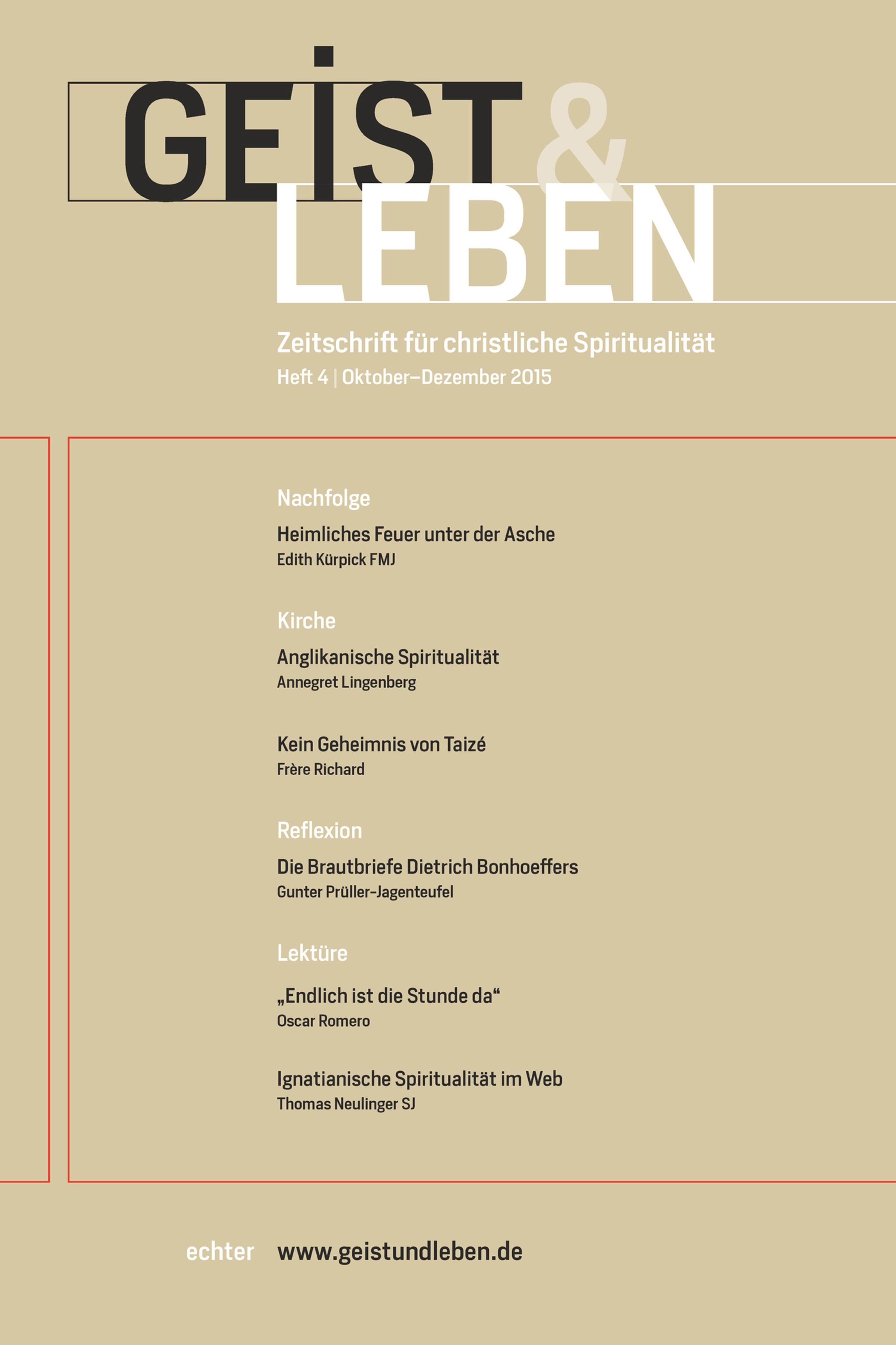Обложка книги «Geist und Leben 4/2015»