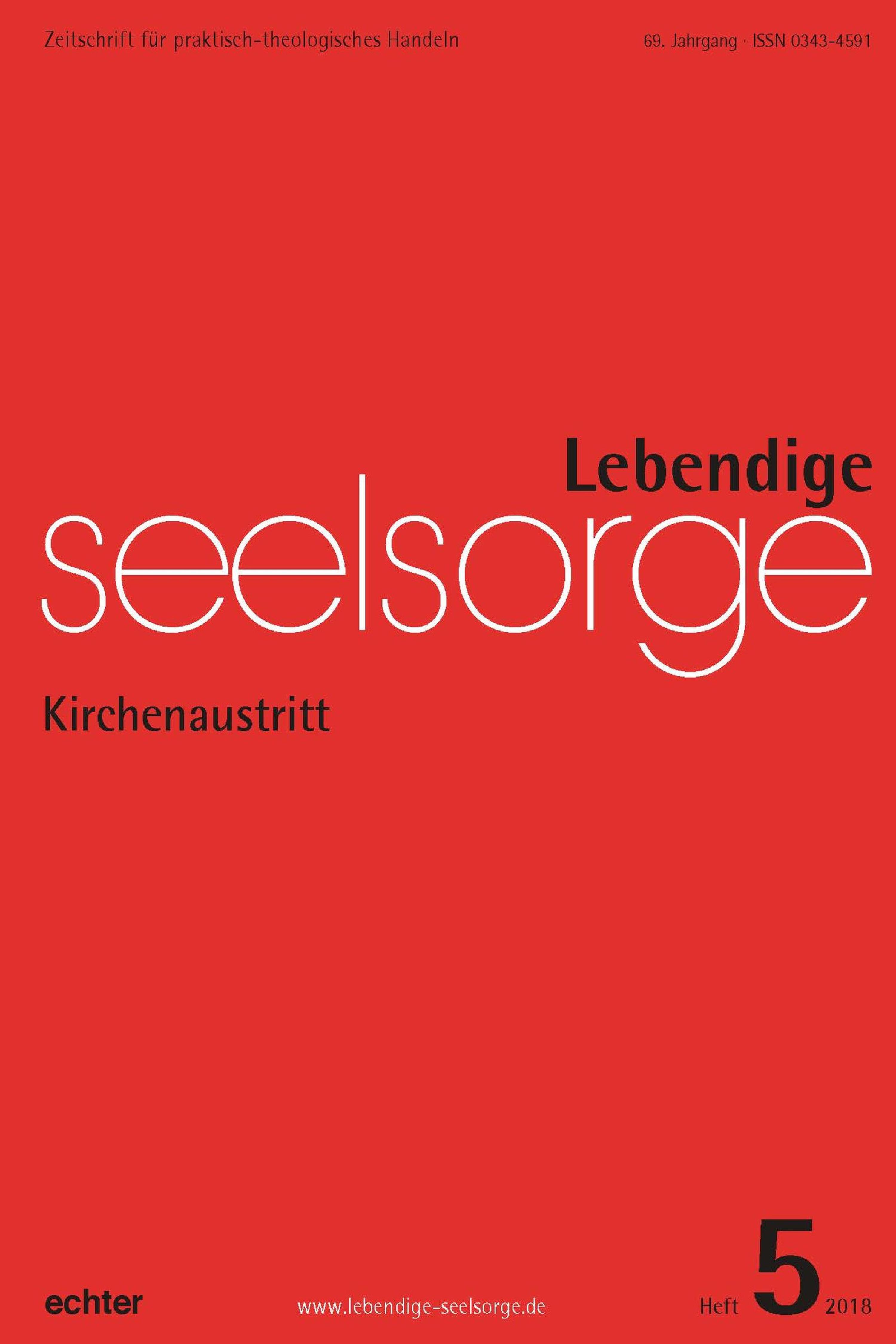 Обложка книги «Lebendige Seelsorge 5/2018»