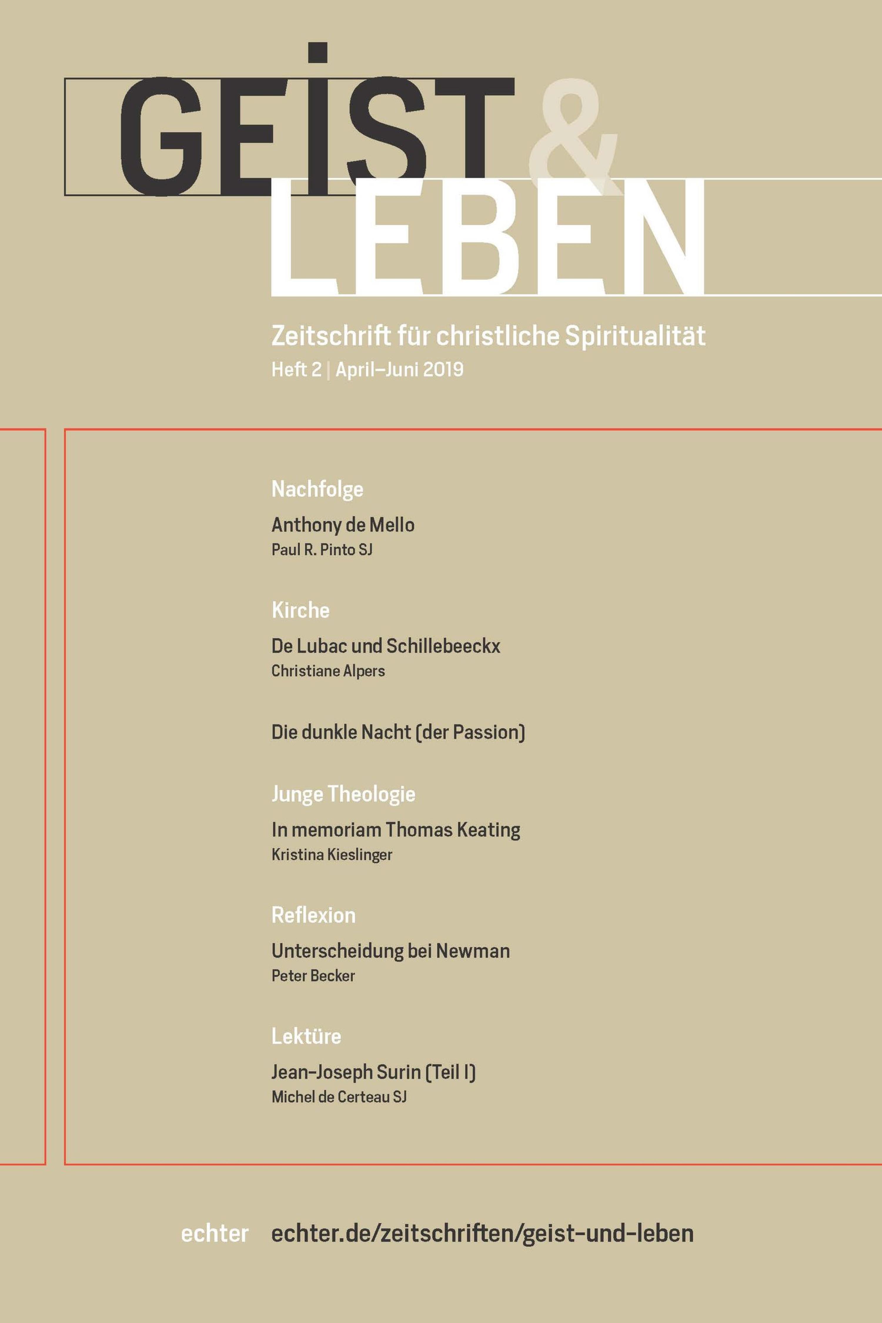 Обложка книги «Geist & Leben 2/2019»