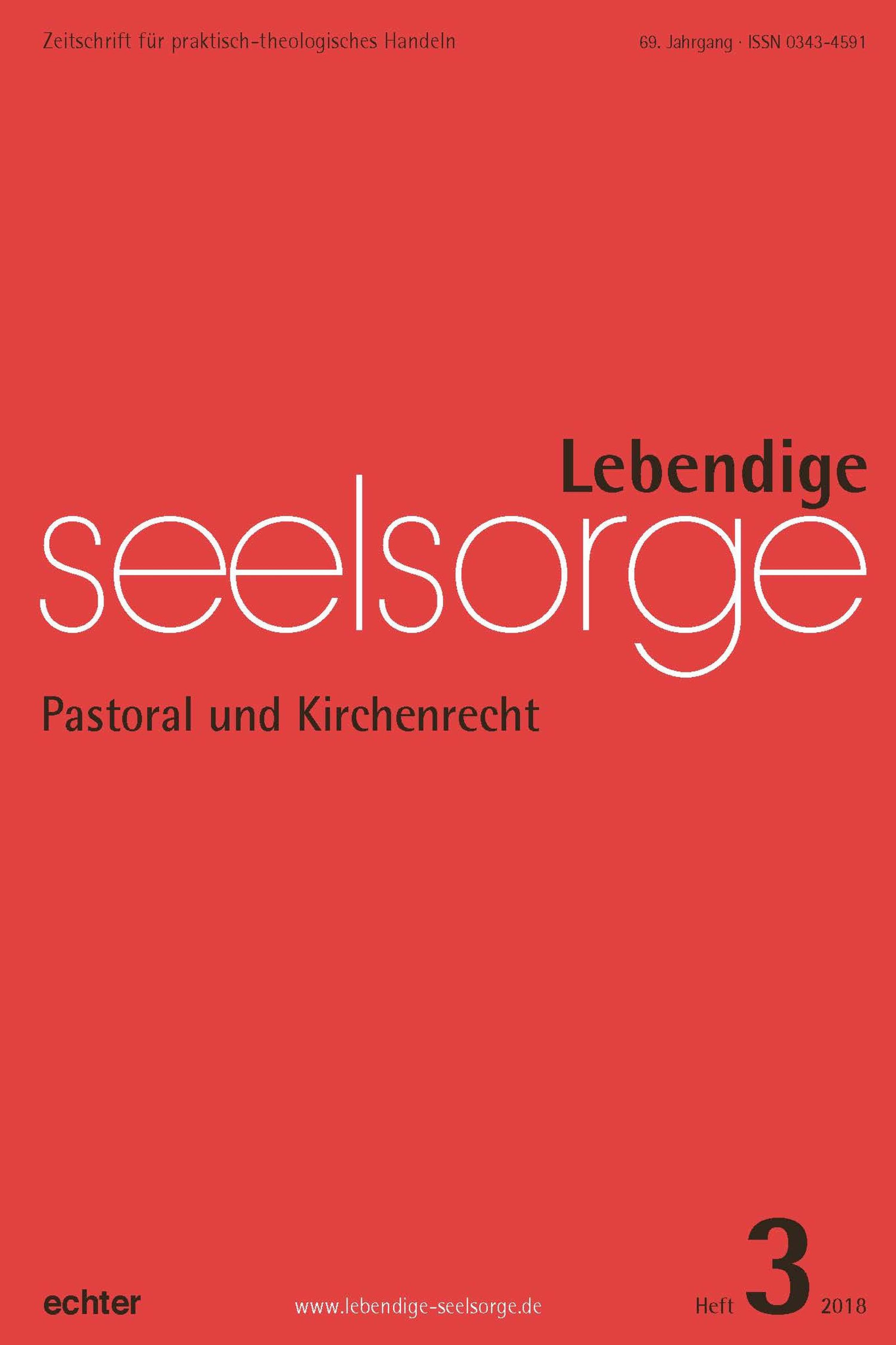 Обложка книги «Lebendige Seelsorge 3/2018»