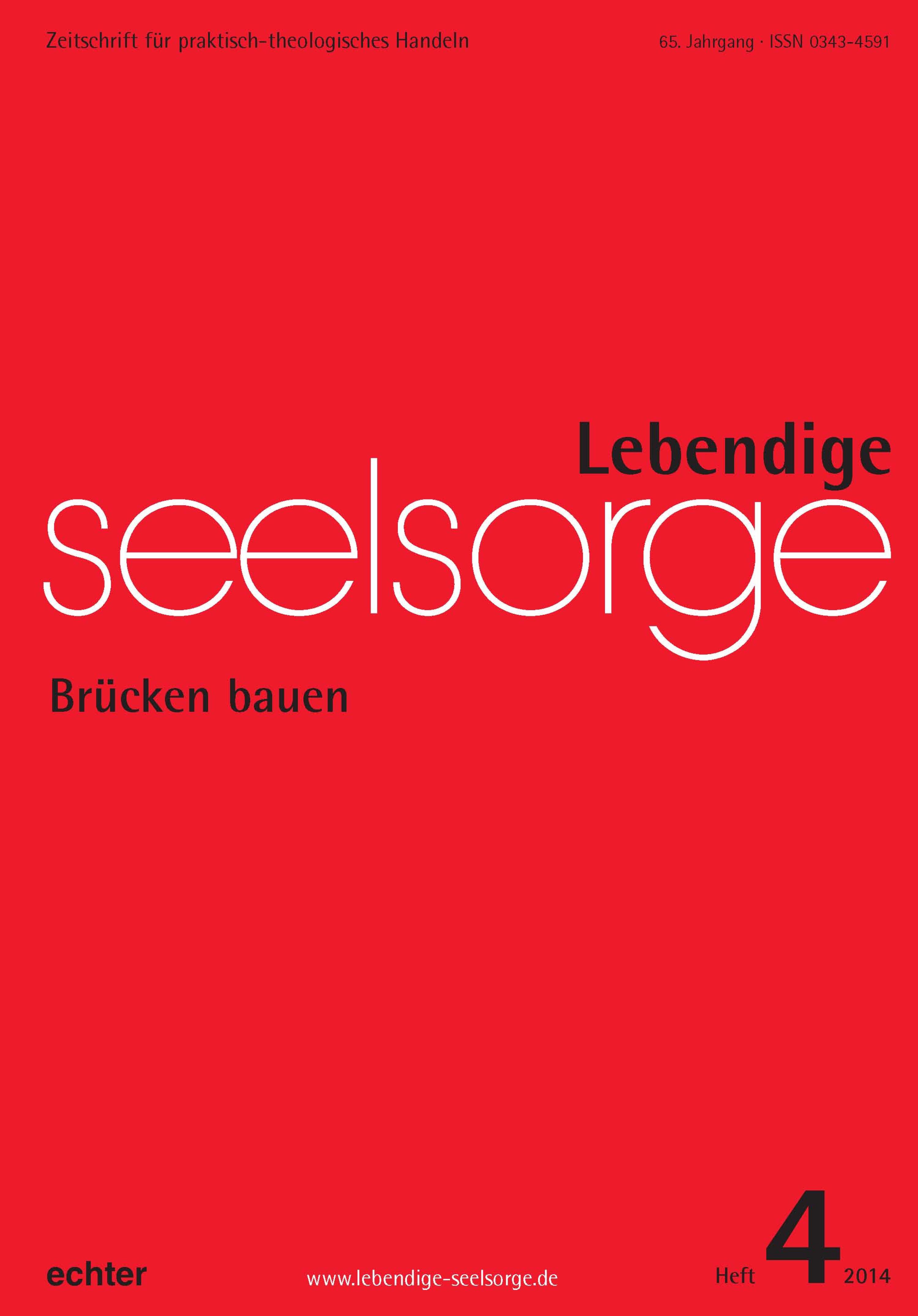 Обложка книги «Lebendige Seelsorge 4/2014»