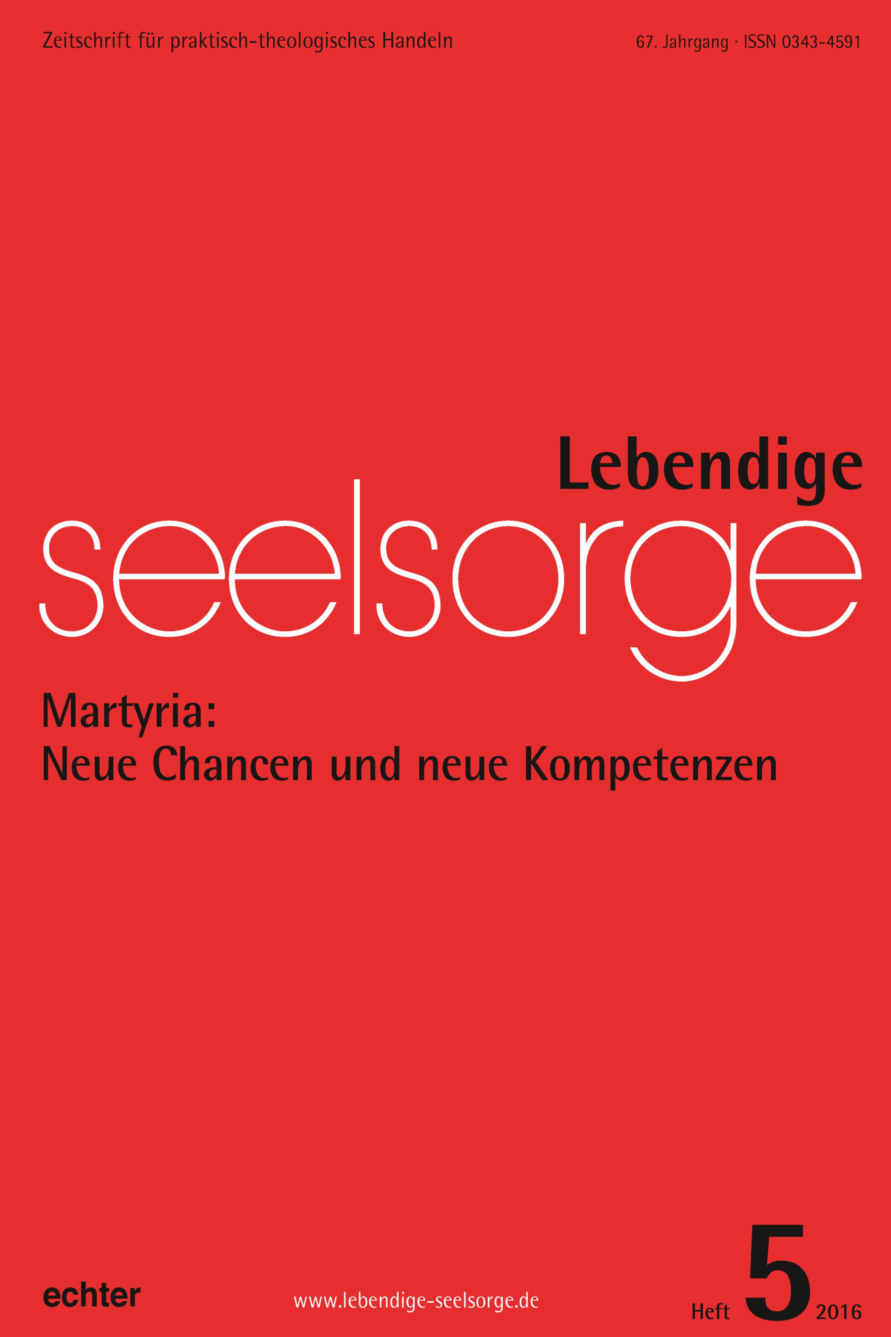 Обложка книги «Lebendige Seelsorge 5/2016»