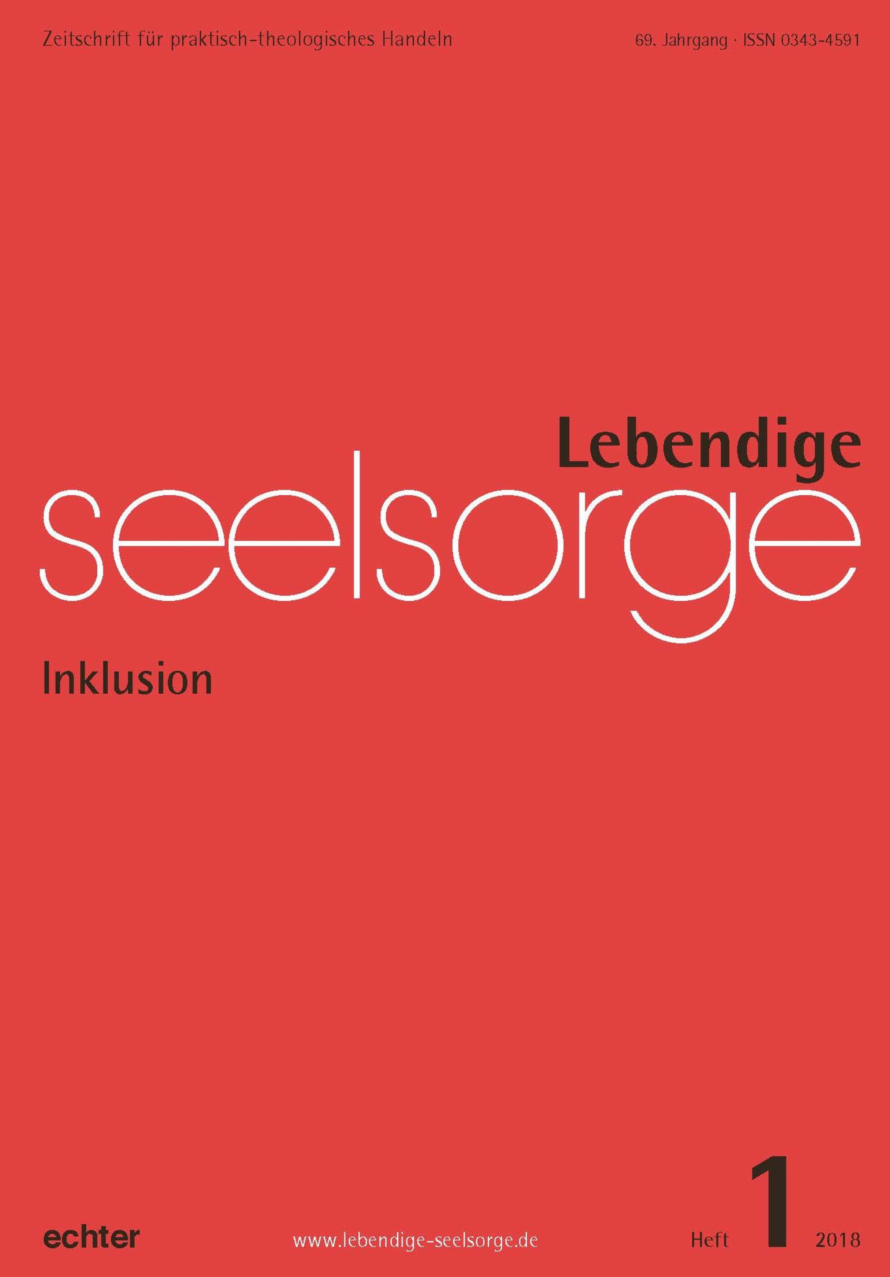 Обложка книги «Lebendige Seelsorge 1/2018»