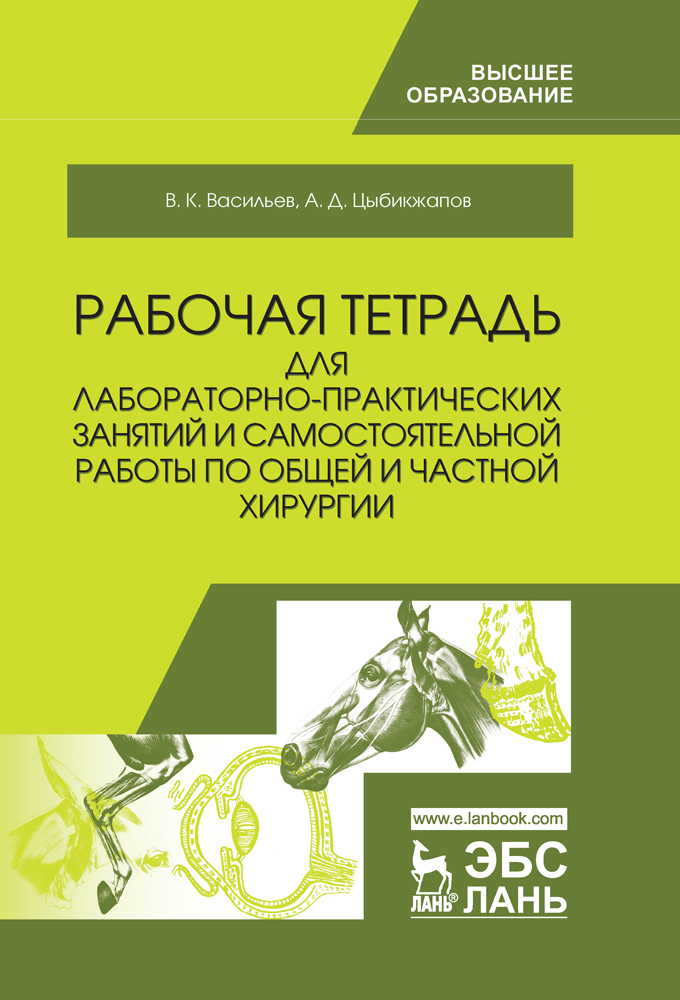 Обложка книги «Рабочая тетрадь для лабораторно-практических занятий и самостоятельной работы по общей и частной хирургии»
