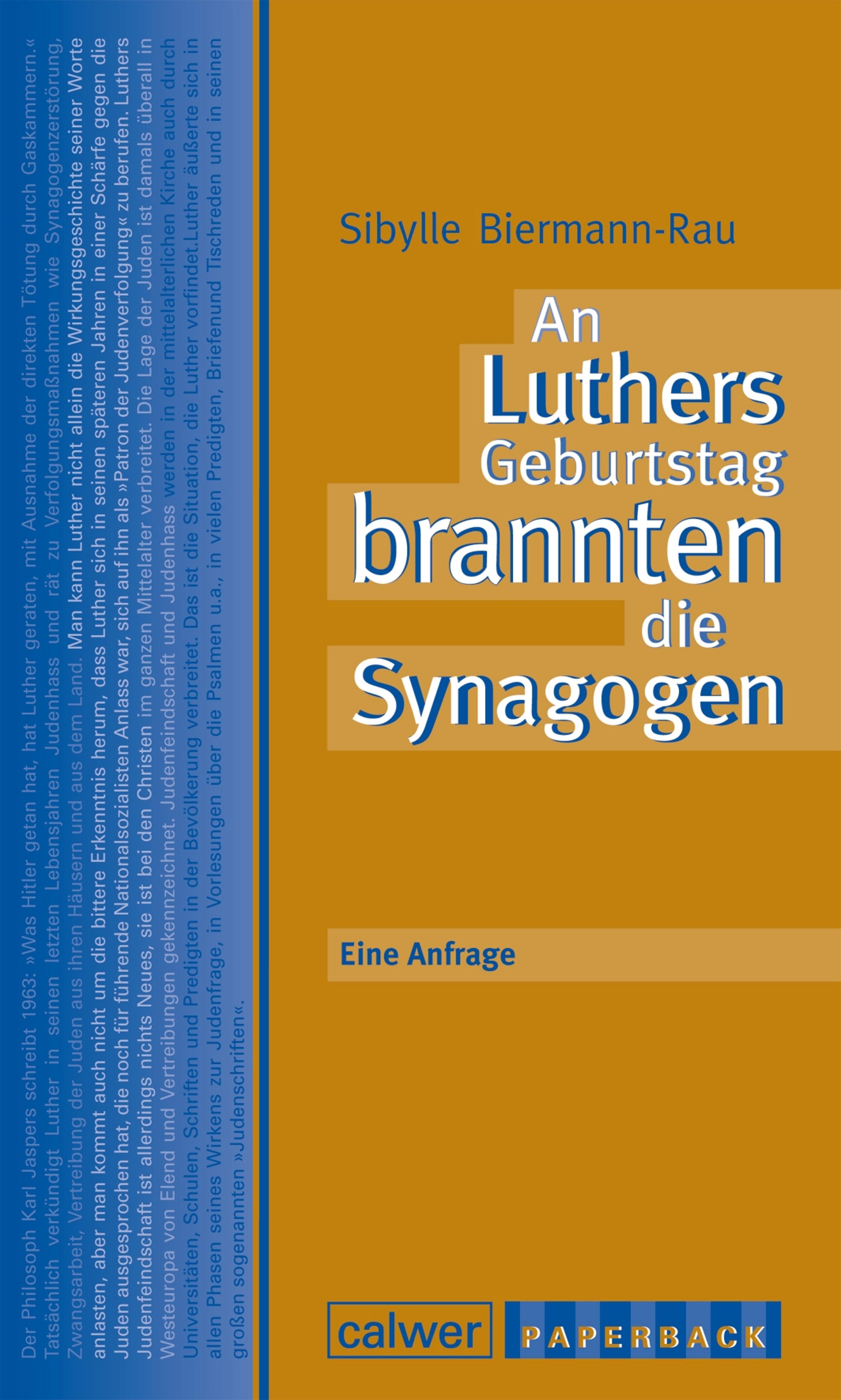 Обложка книги «An Luthers Geburtstag brannten die Synagogen»